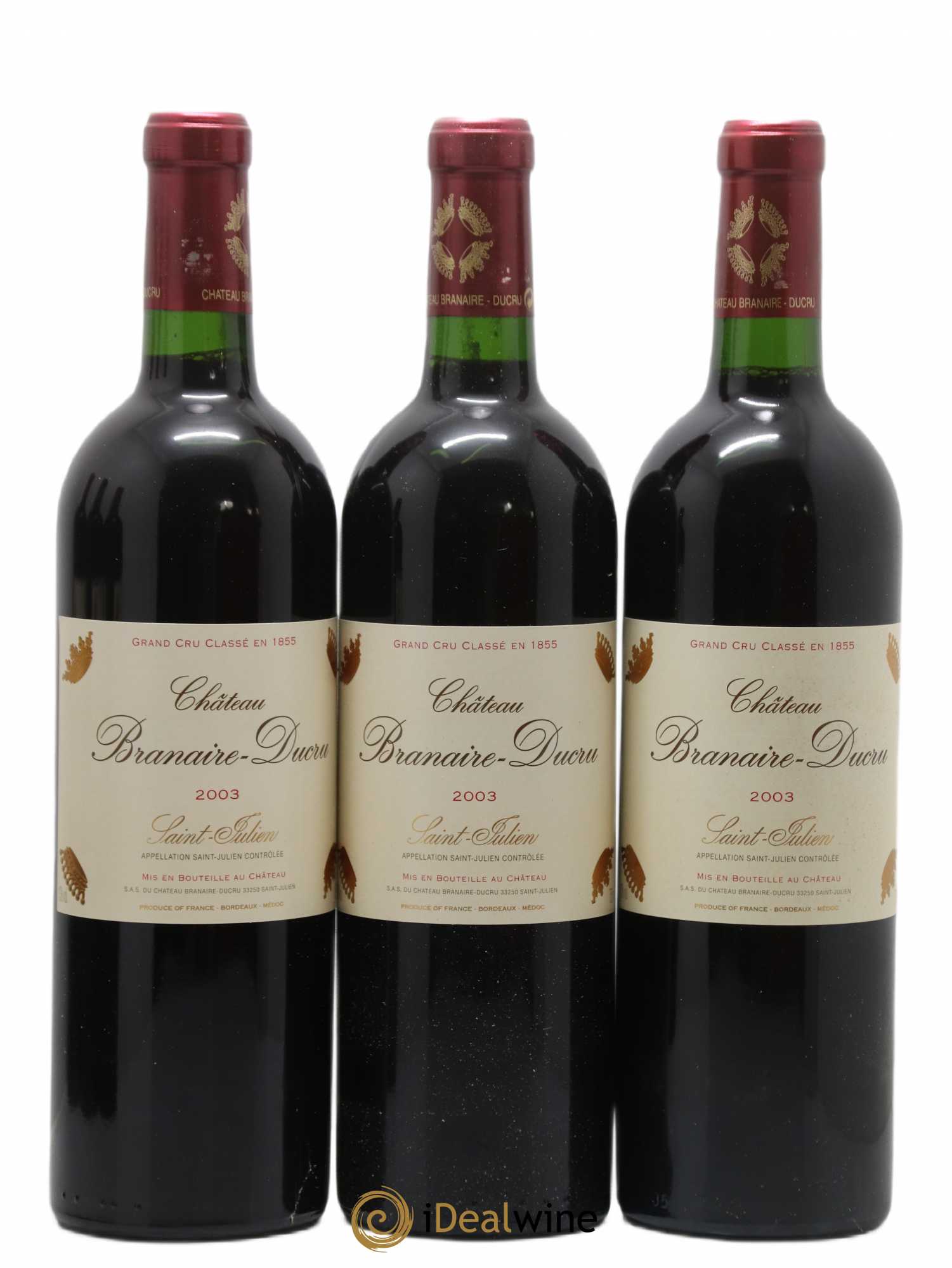 Château Branaire Ducru 4ème Grand Cru Classé 2003 - Lot de 12 bouteilles - 3