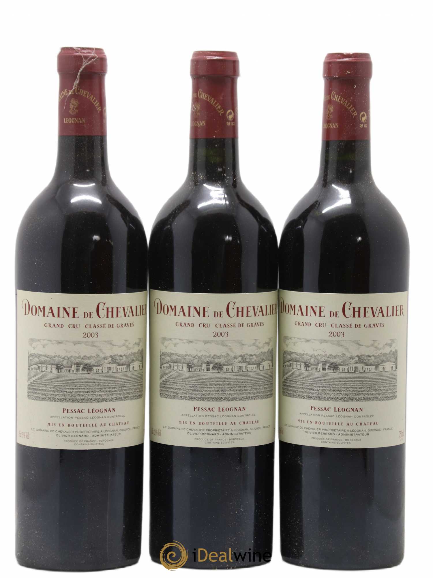 Domaine de Chevalier Cru Classé de Graves 2003 - Lot de 3 bouteilles - 0
