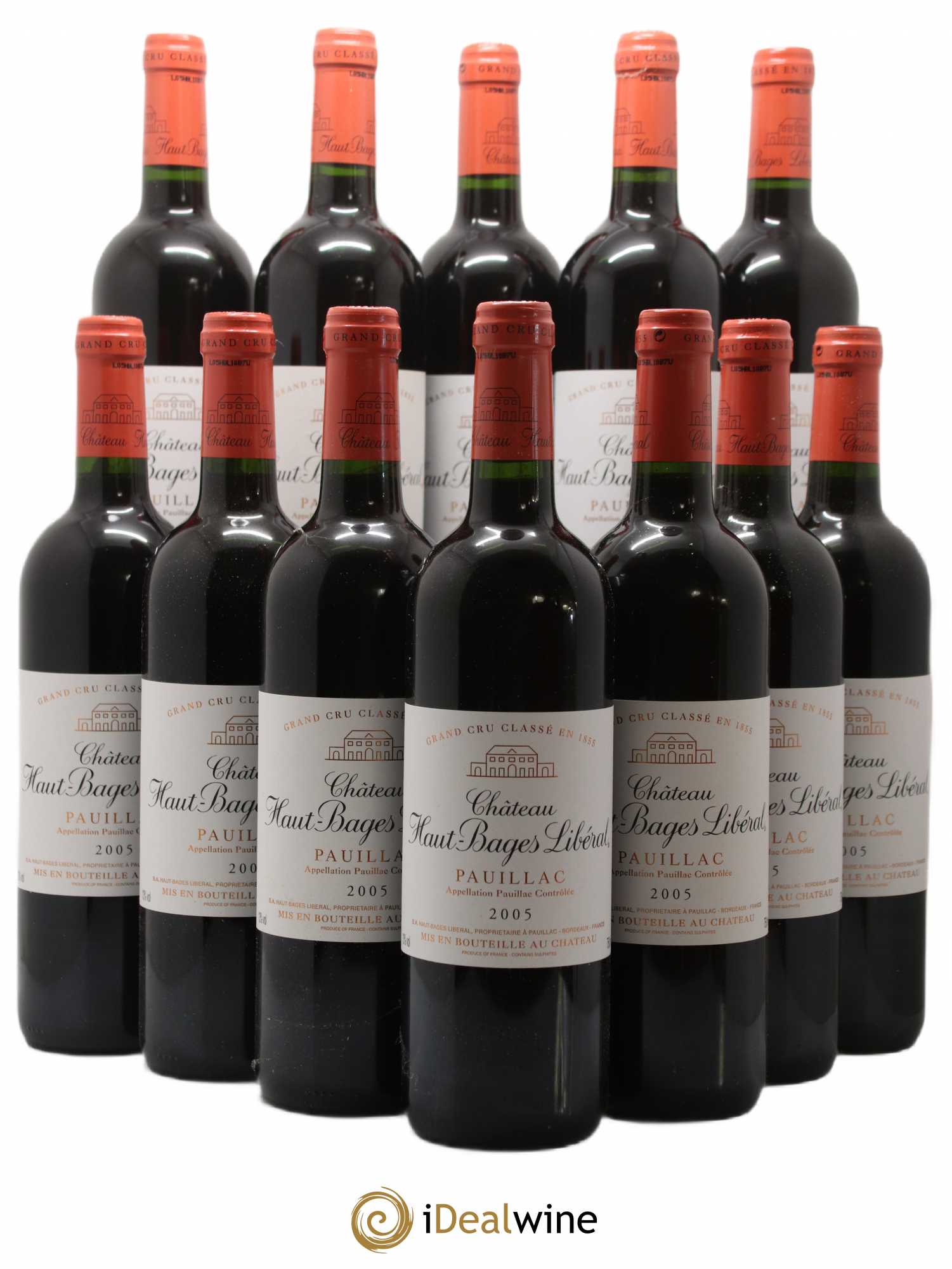 Château Haut Bages Libéral 5ème Grand Cru Classé 2005 - Lot de 12 bouteilles - 0