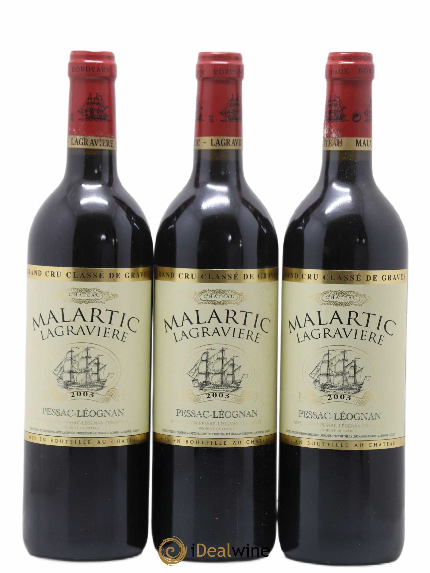 Château Malartic-Lagravière Cru Classé de Graves 2003 - Lot de 12 bouteilles - 2