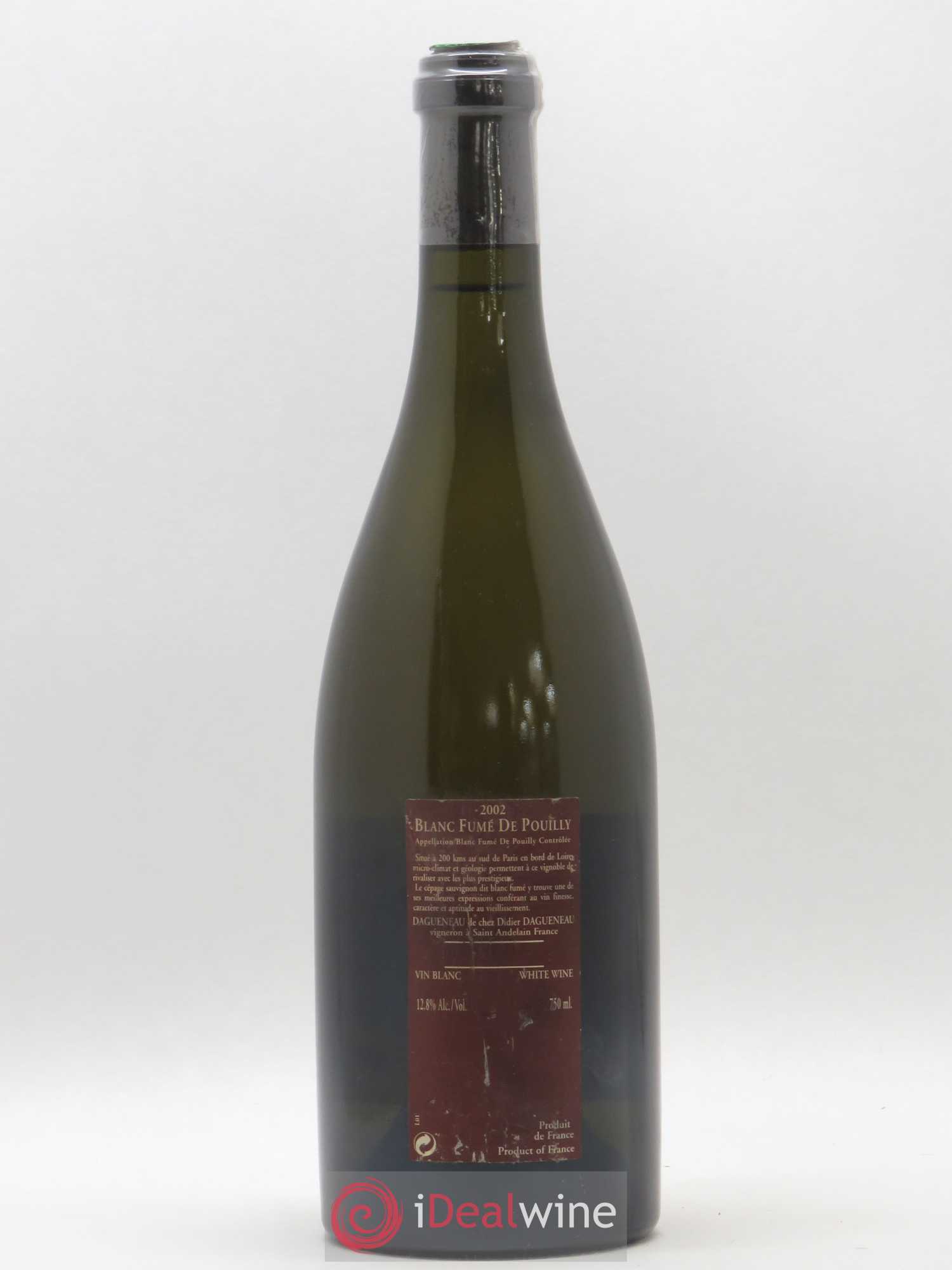Vin de France (anciennement Pouilly-Fumé) Pur Sang Dagueneau (Domaine Didier - Louis-Benjamin) 2002 - Lot de 1 bouteille - 1