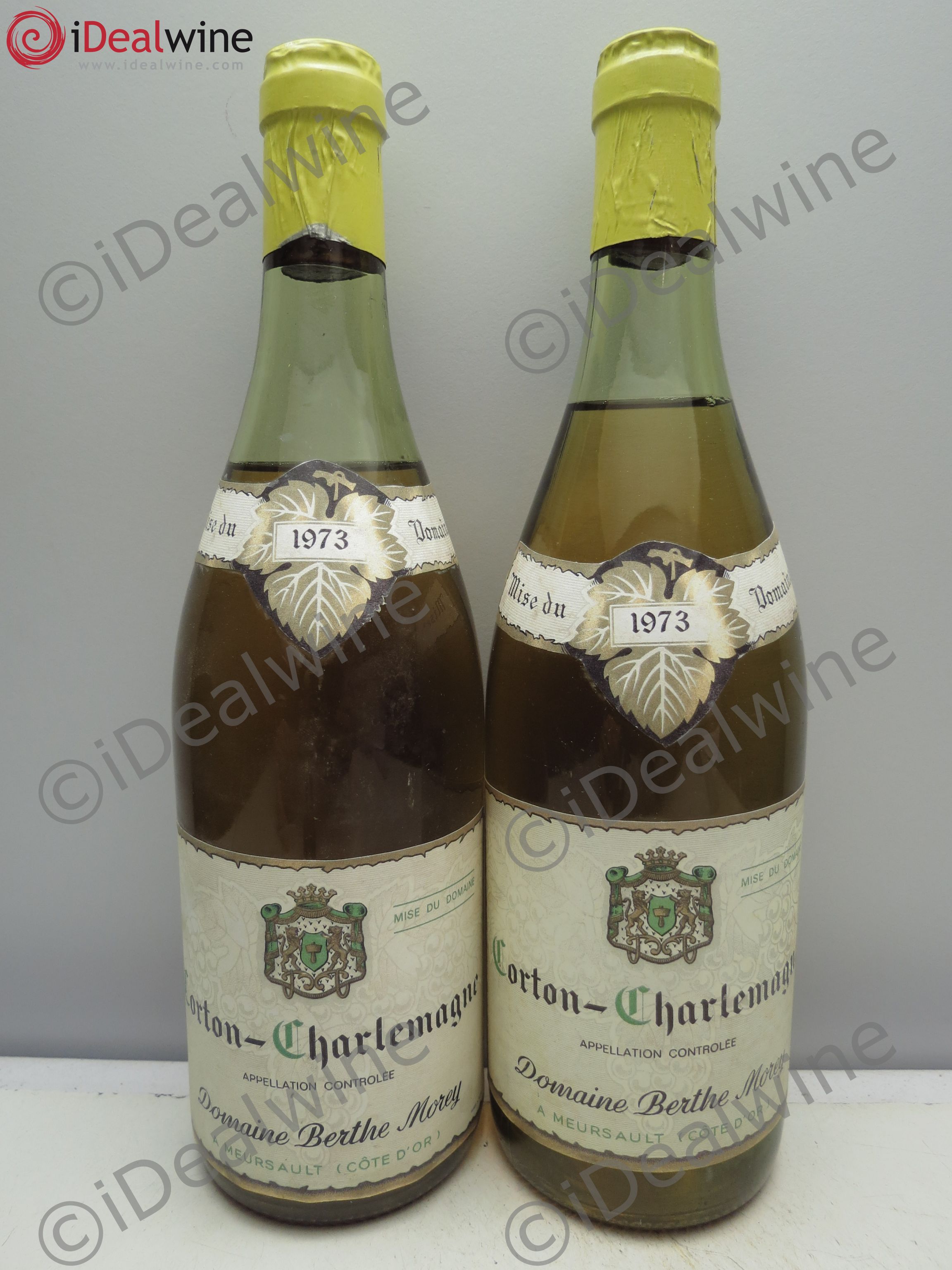Corton-Charlemagne Grand Cru Berthe Morey (mise au Domaine) 1973 - Posten von 2 Flaschen - 0