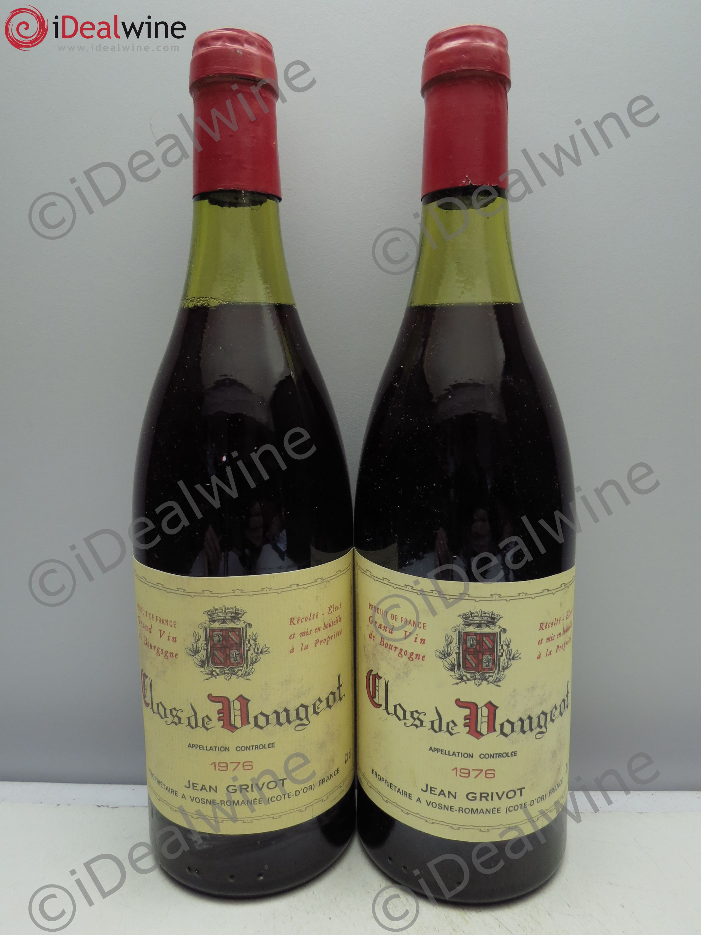 Clos de Vougeot Grand Cru Jean Grivot 1976 - Lot de 2 bouteilles - 0