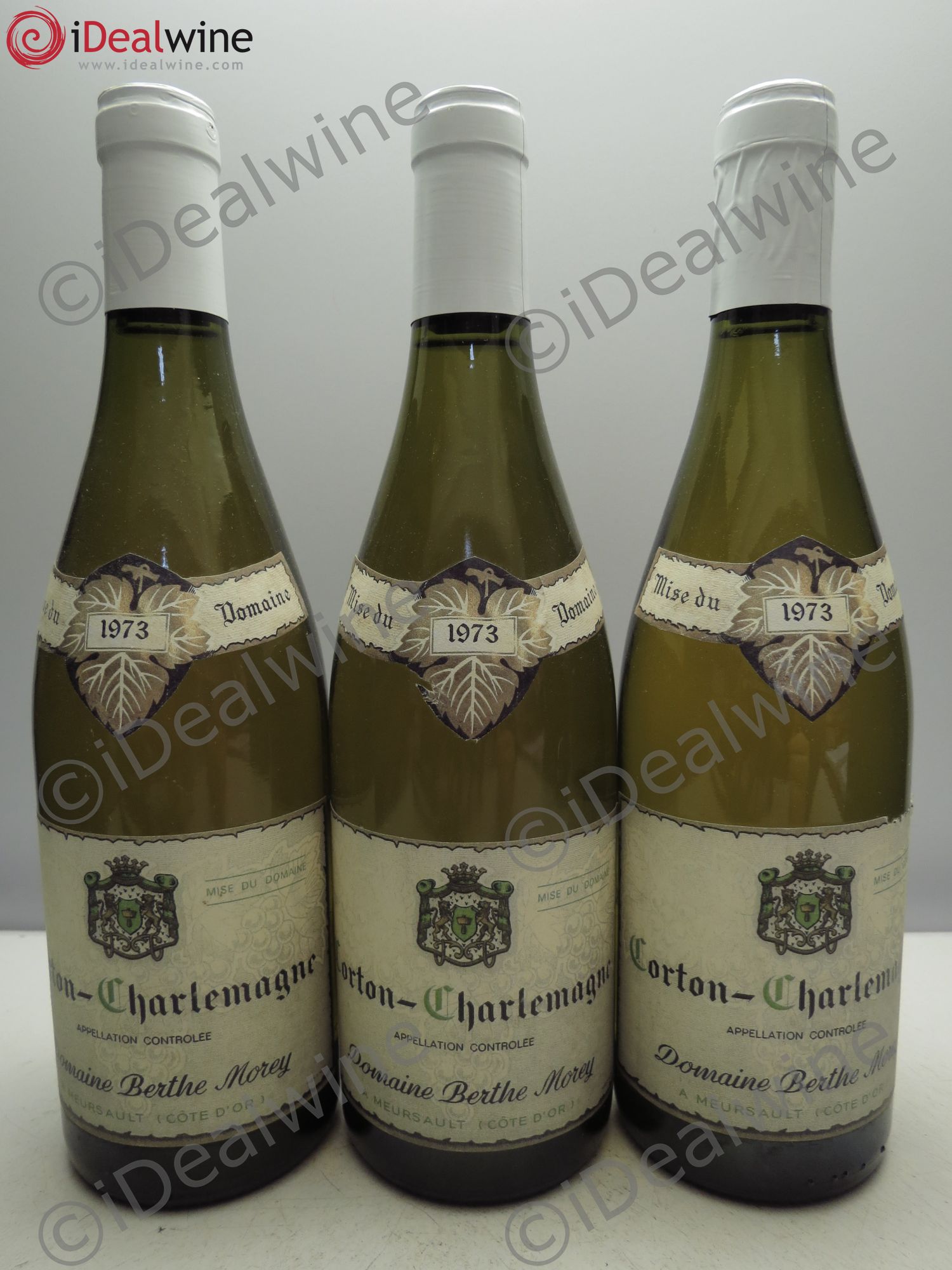 Corton-Charlemagne Grand Cru Berthe Morey 1973 - Posten von 3 Flaschen - 0
