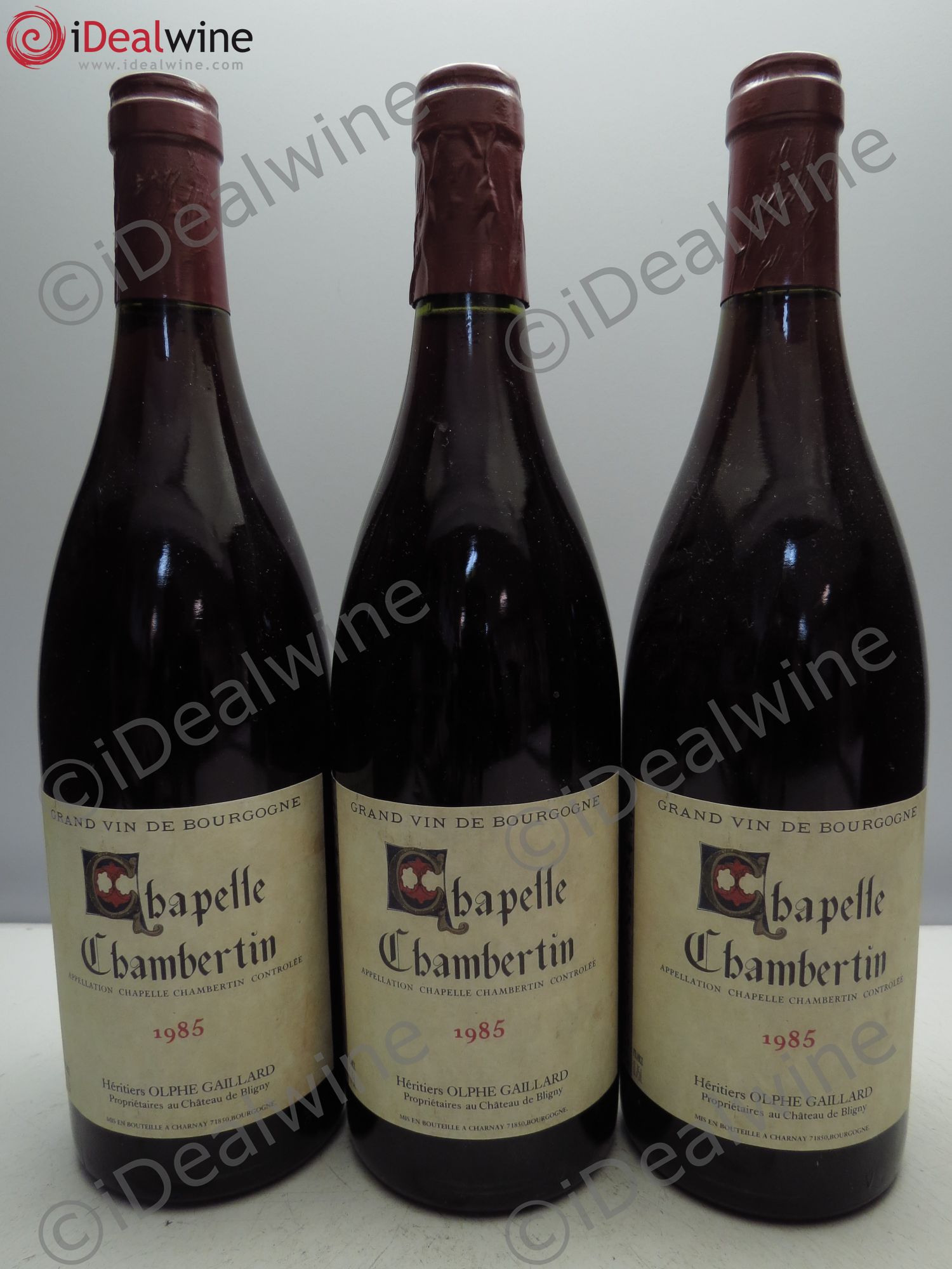 Chapelle-Chambertin Grand Cru Héritiers Olphe Gaillard 1985 - Posten von 3 Flaschen - 0