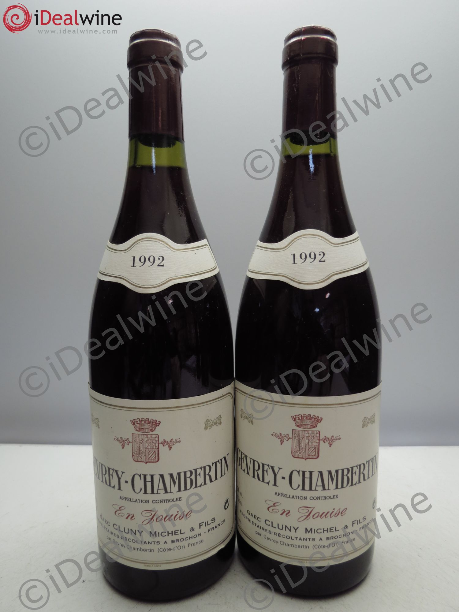 Gevrey-Chambertin en Jouise Michel Cluny 1992 - Posten von 2 Flaschen - 0