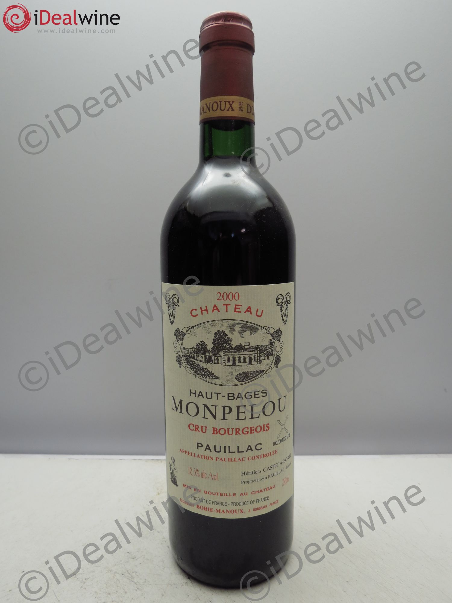 Château Haut Bages Monpelou Cru Bourgeois 2000 - Lot de 12 bouteilles - 0