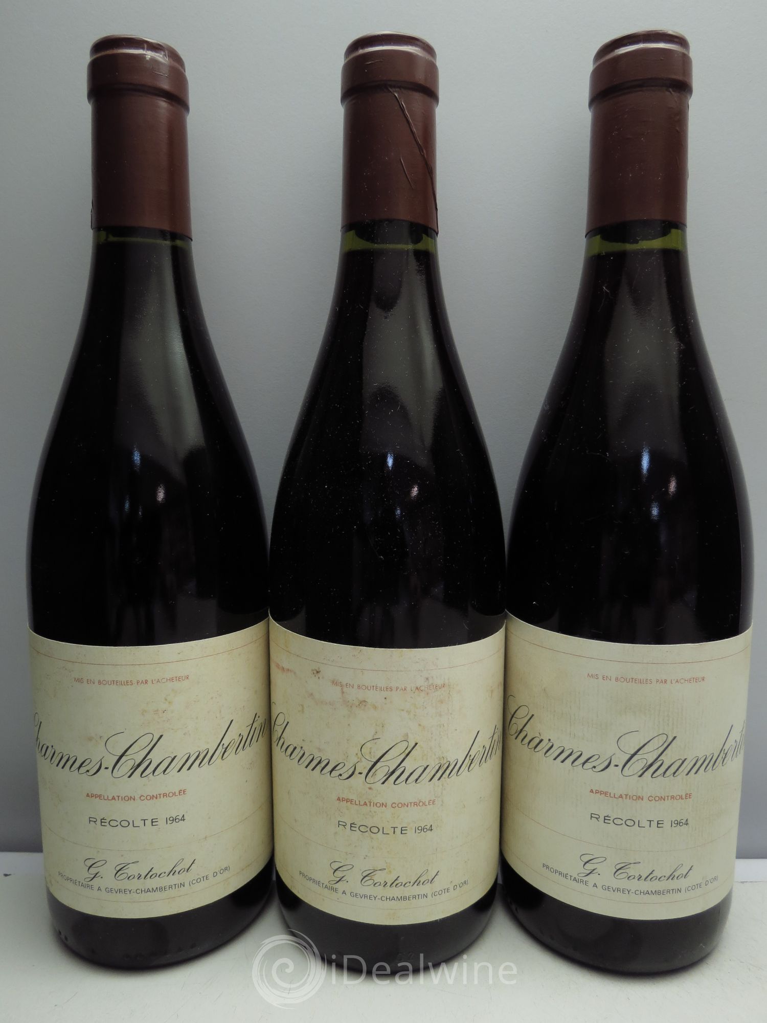 Charmes-Chambertin Grand Cru G.Tortochot 1964 - Lot de 3 bouteilles - 0