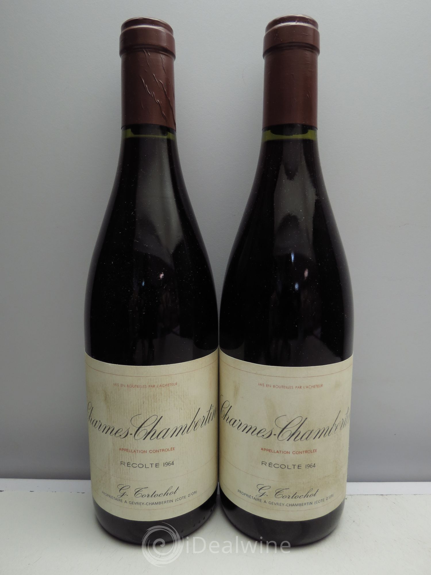 Charmes-Chambertin Grand Cru G.Tortochot 1964 - Lot de 2 bouteilles - 0