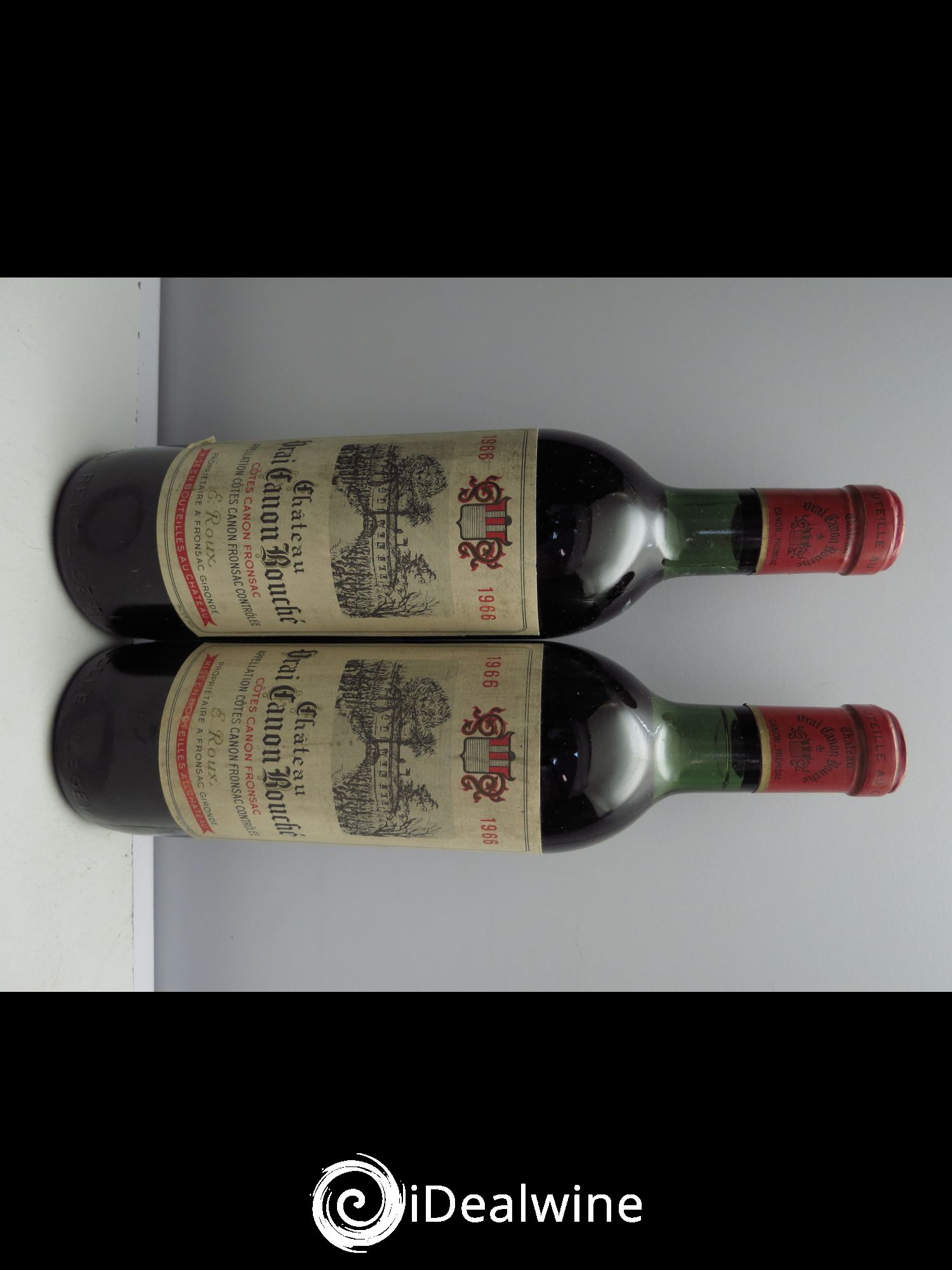 Bordeaux Château Vrai Canon Bouché (Côtes Canon-Fronsac) 1966 - Posten von 2 Flaschen - 0