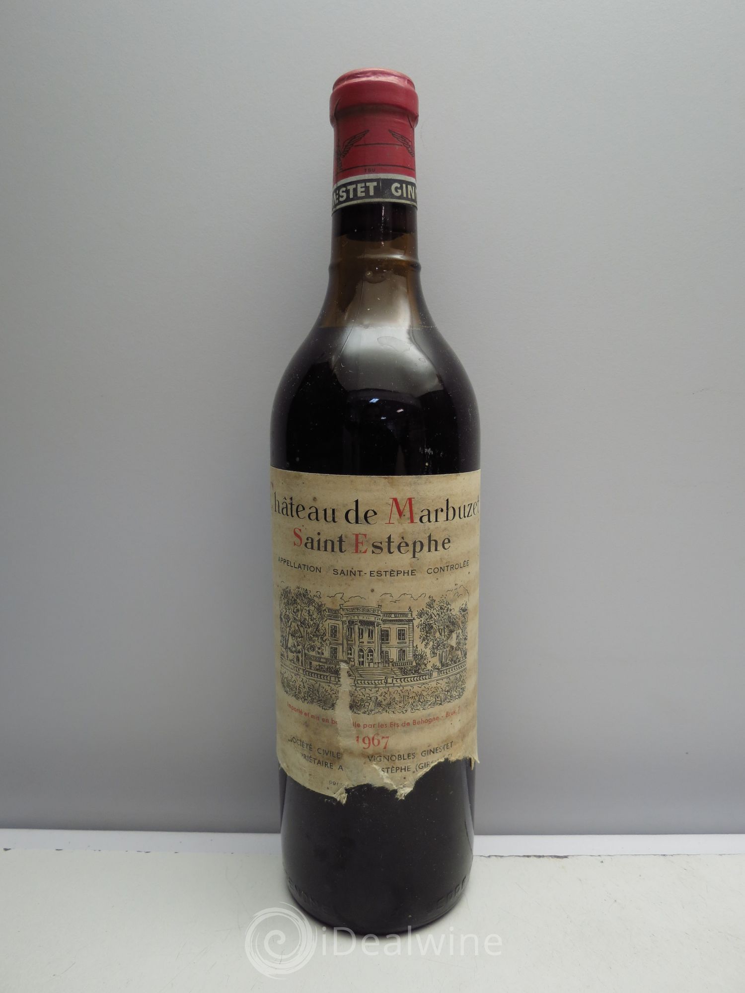 Château de Marbuzet Cru Bourgeois mise Belge Ets de Behogne 1967 - Posten von 1 Flasche - 0