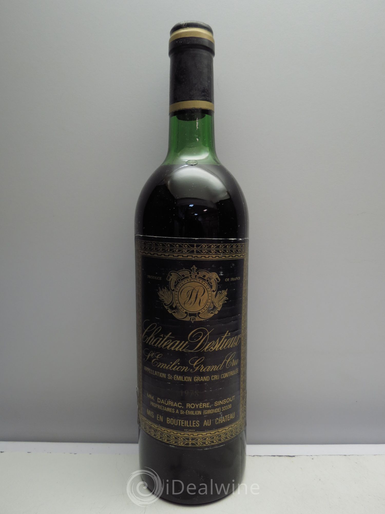 Château Destieux Grand Cru Classé 1978 - Lot de 1 bouteille - 0