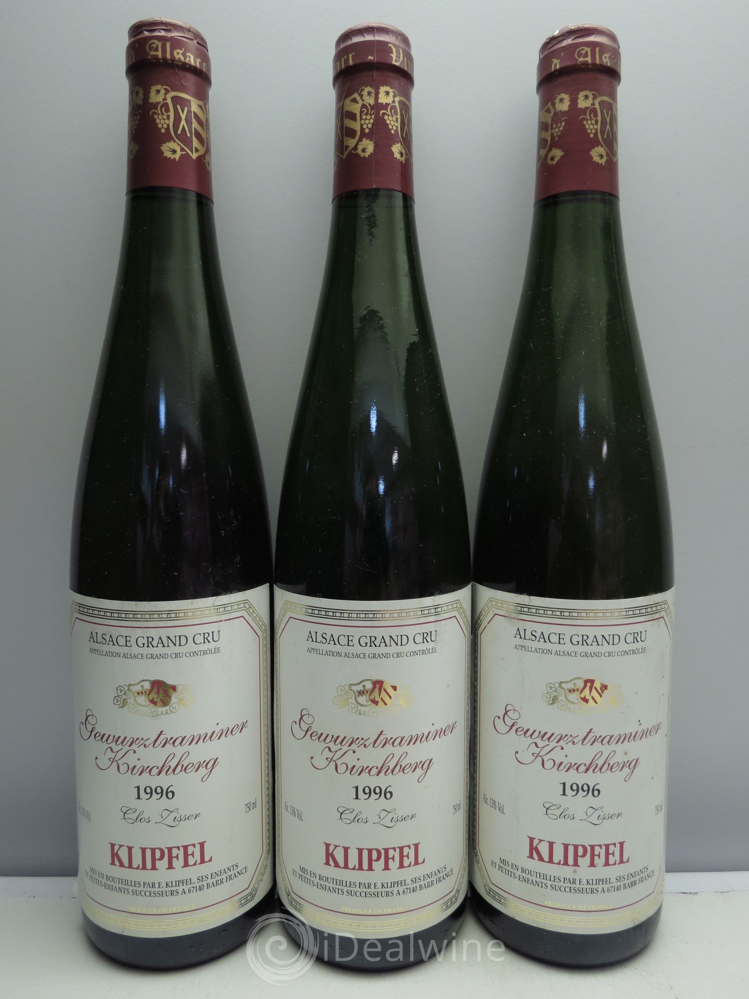 Gewurztraminer Clos Lisser Kirchberg Klipfel (Sans Prix de Réserve/No Reserve) 1996 - Posten von 3 Flaschen - 0
