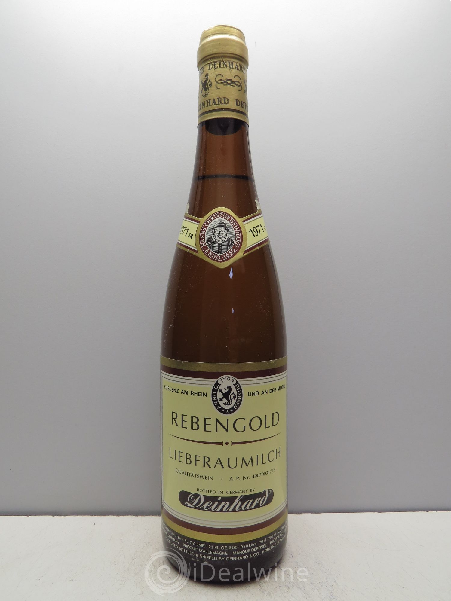 Allemagne Rheingau Rebengold Liebfraumilch Dienhard (sans prix de réserve / no reserve) 1971 - Posten von 1 Flasche - 0