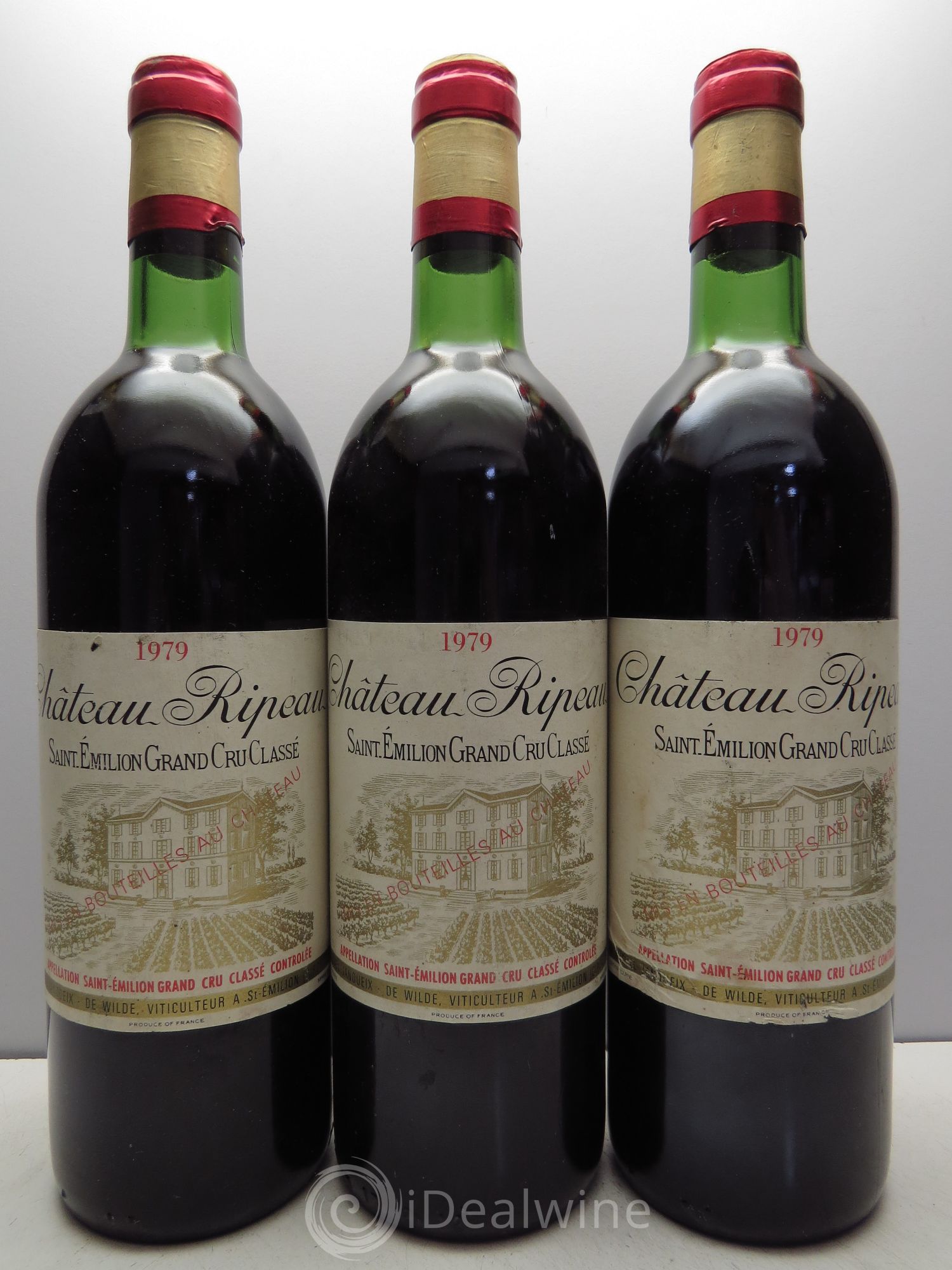 Château Ripeau Grand Cru Classé 1979 - Lot de 3 bouteilles - 0