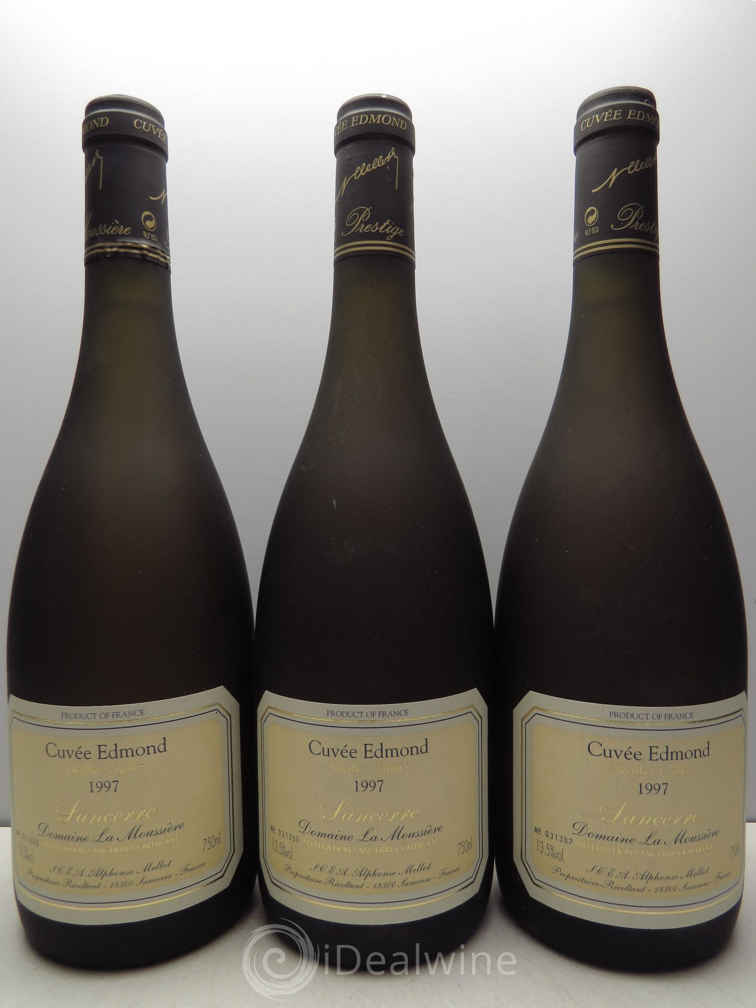 Sancerre Cuvée Edmond Vieilles Vignes Domaine de la Moussière 1997 - Posten von 3 Flaschen - 0