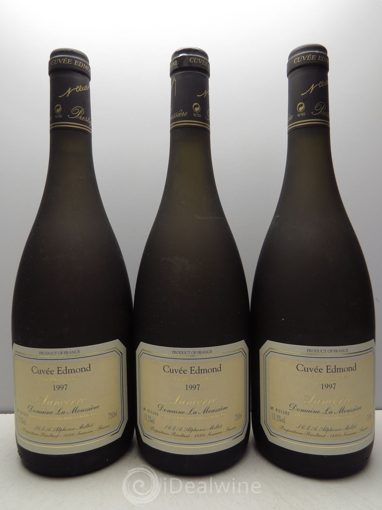Sancerre Cuvée Edmond Vieilles Vignes Domaine de la Moussière 1997 - Posten von 3 Flaschen - 0