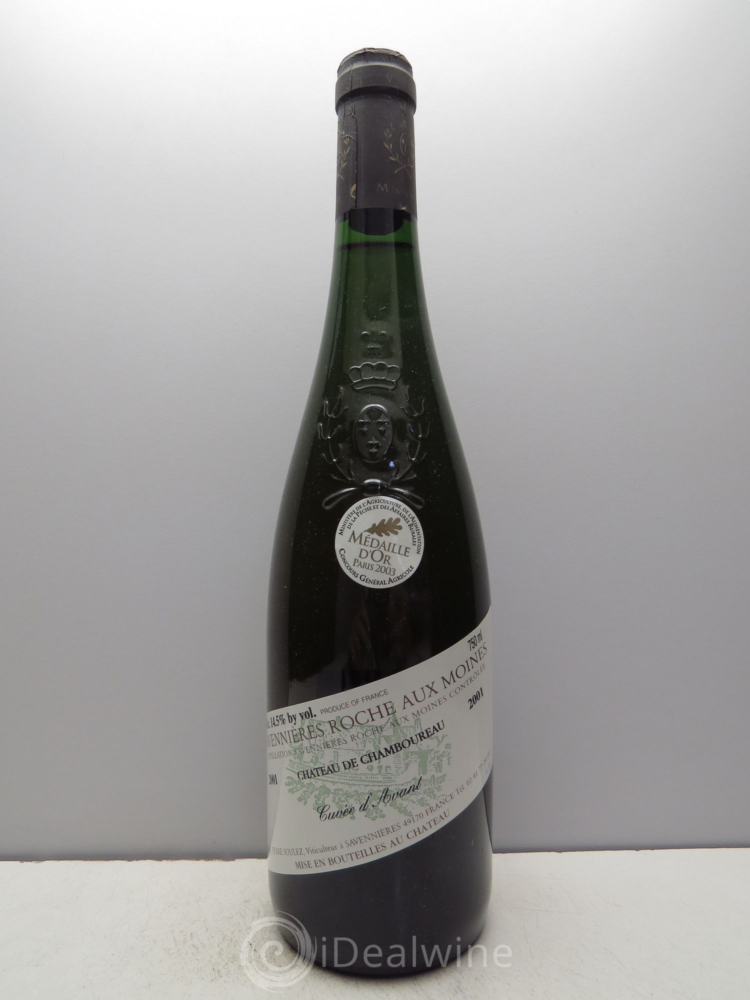 Savennières Roche aux Moines Château de Chamboureau Cuvée D'avant (sans prix de réserve/no reserve) 2001 - Posten von 1 Flasche - 0