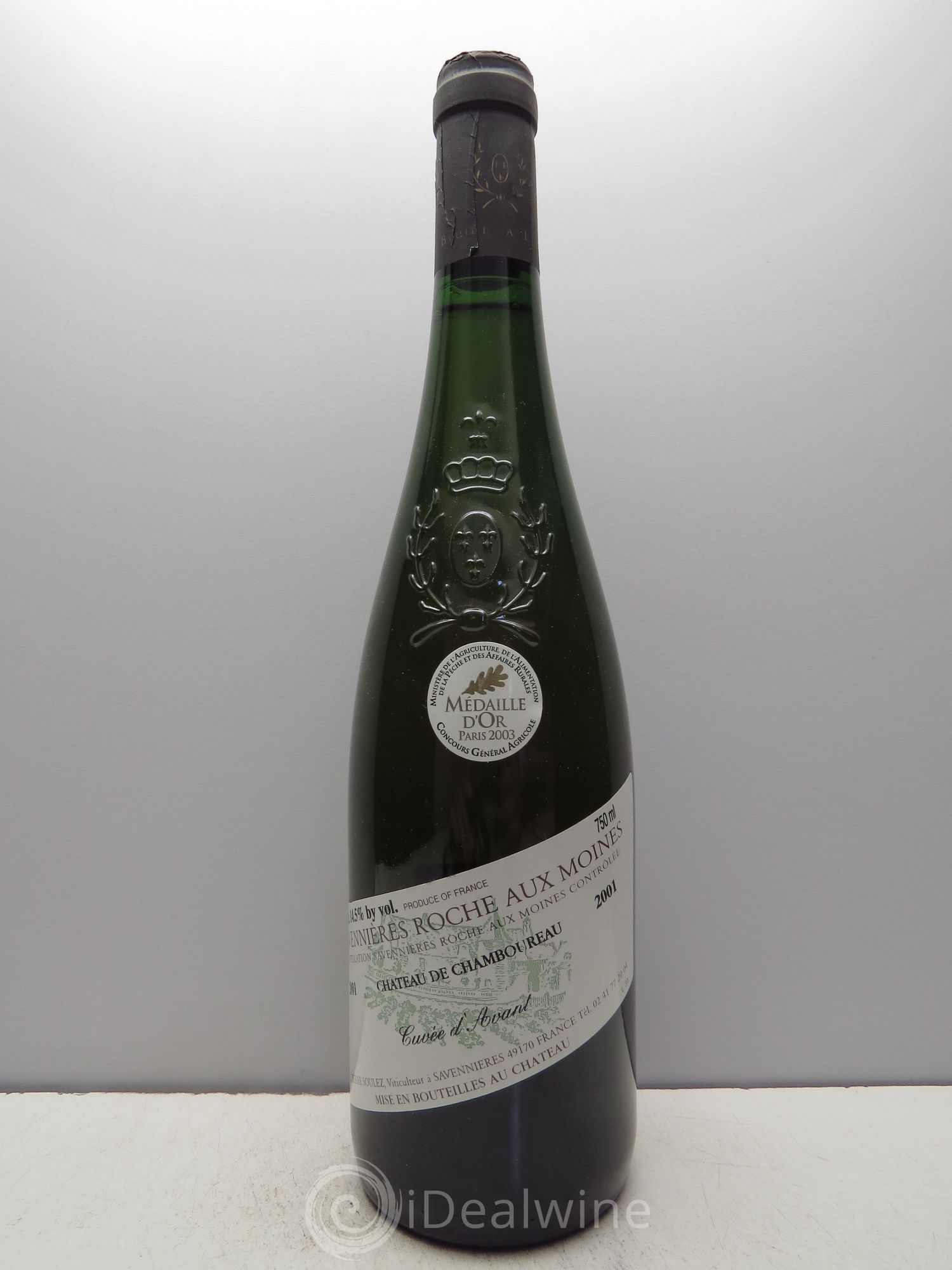 Savennières Roche aux Moines Château de Chamboureau Cuvée D'avant (sans prix de réserve/no reserve) 2001 - Posten von 1 Flasche - 0