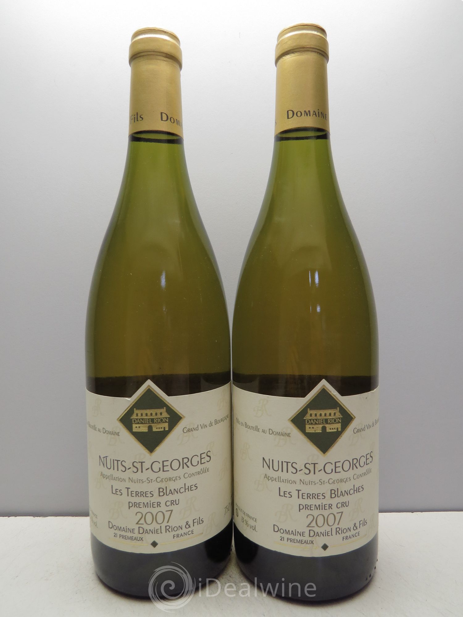 Nuits-Saint-Georges les Terres Blanches Daniel Rion et Fils 2007 - Lot de 2 bouteilles - 0