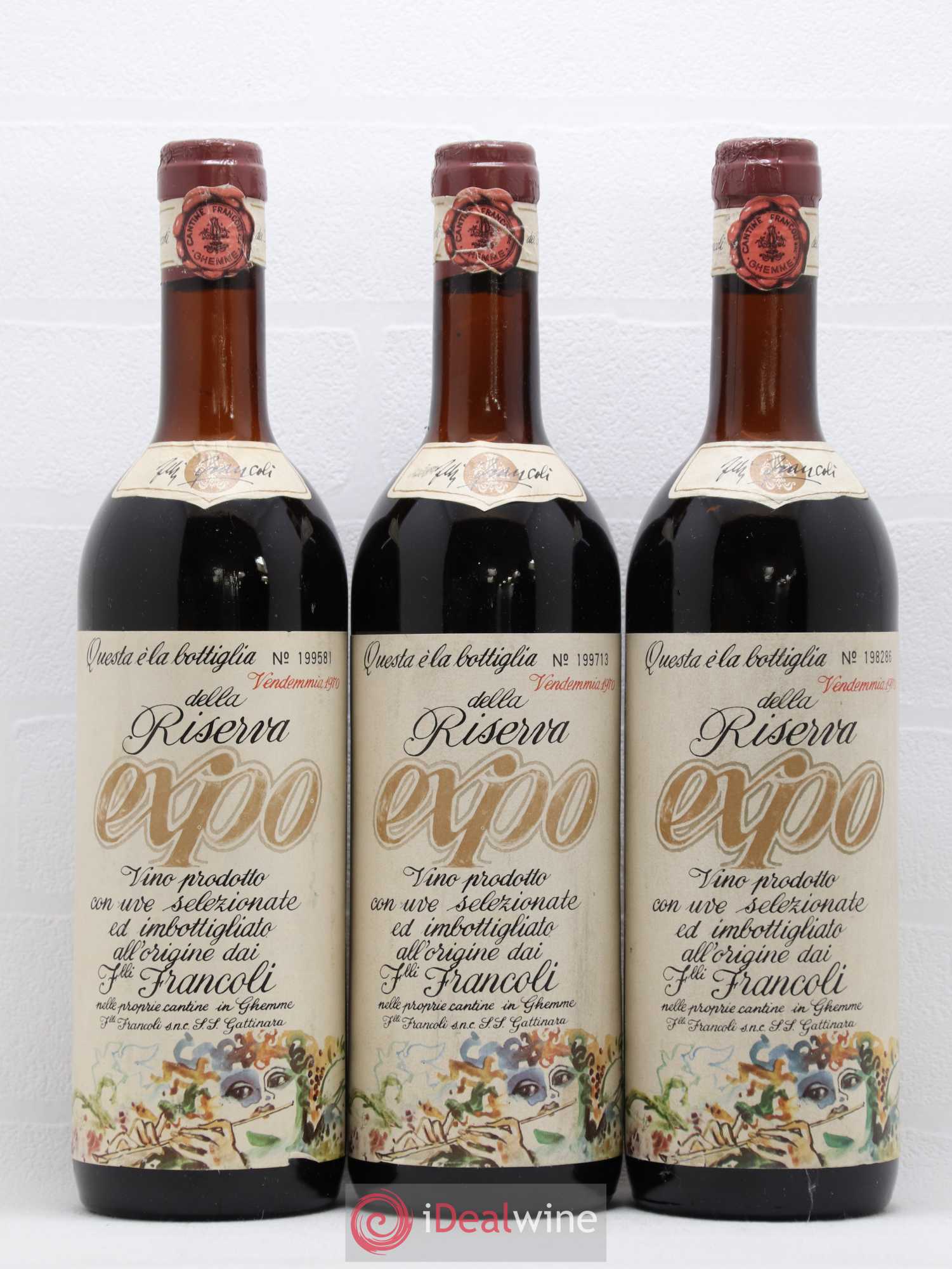 Italie Fratelli Francoli Expo Riserva (sans prix de réserve) 1970 - Posten von 6 Flaschen - 1