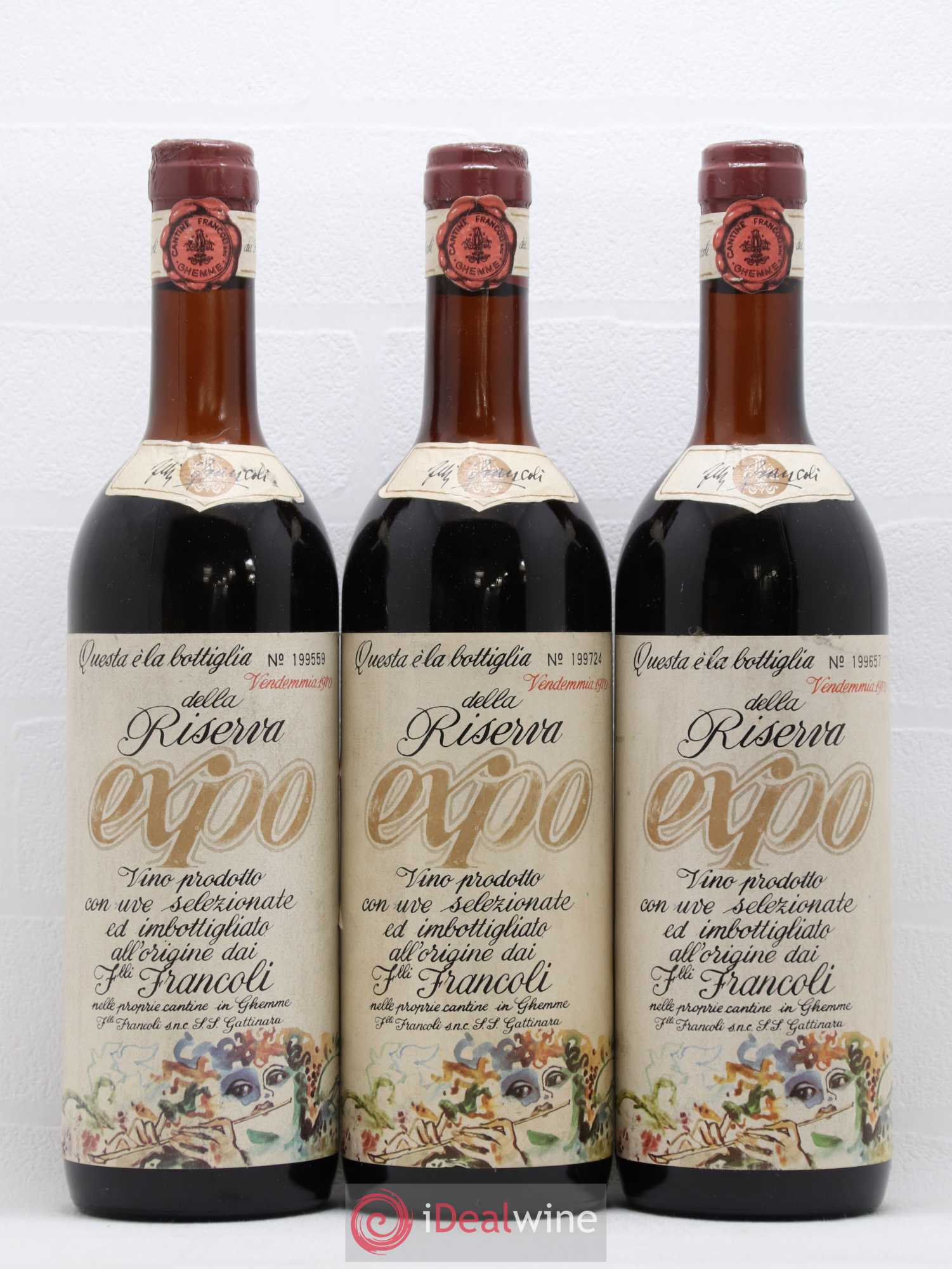 Italie Fratelli Francoli Expo Riserva (sans prix de réserve) 1970 - Posten von 6 Flaschen - 2