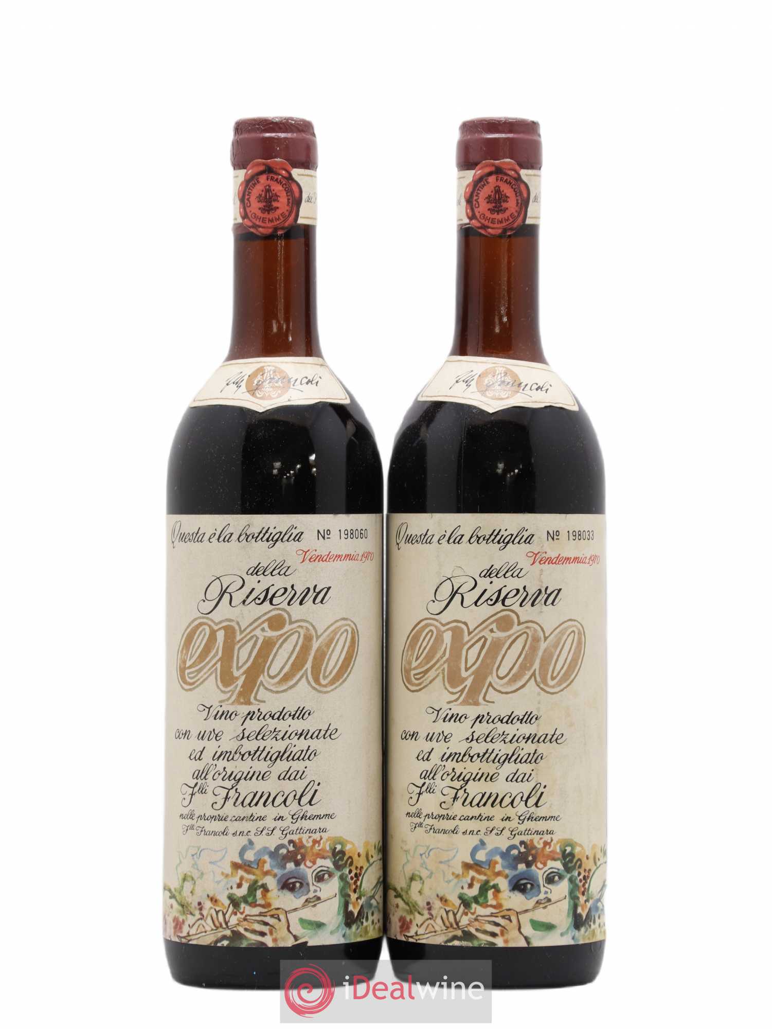 Italie Fratelli Francoli Expo Riserva 1970 - Lot de 2 bouteilles - 0