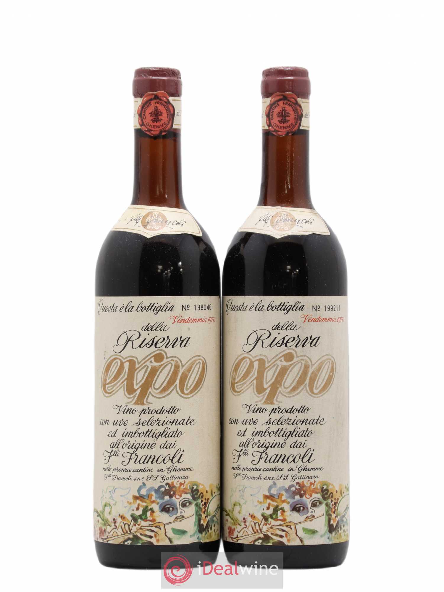 Italie Fratelli Francoli Expo Riserva 1970 - Lot de 2 bouteilles - 0
