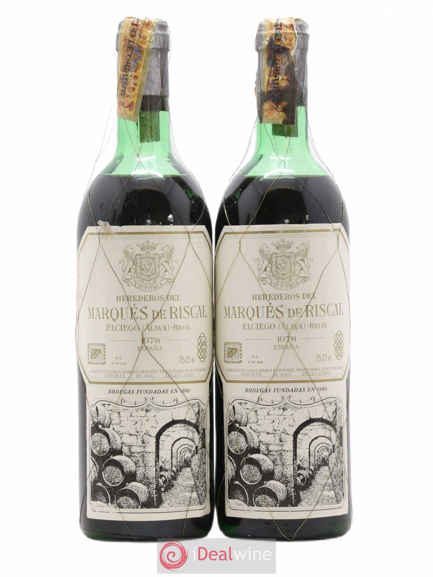 Rioja DOCA Reserva Marqués de Riscal 1978 - Lot of 2 bottles - 0