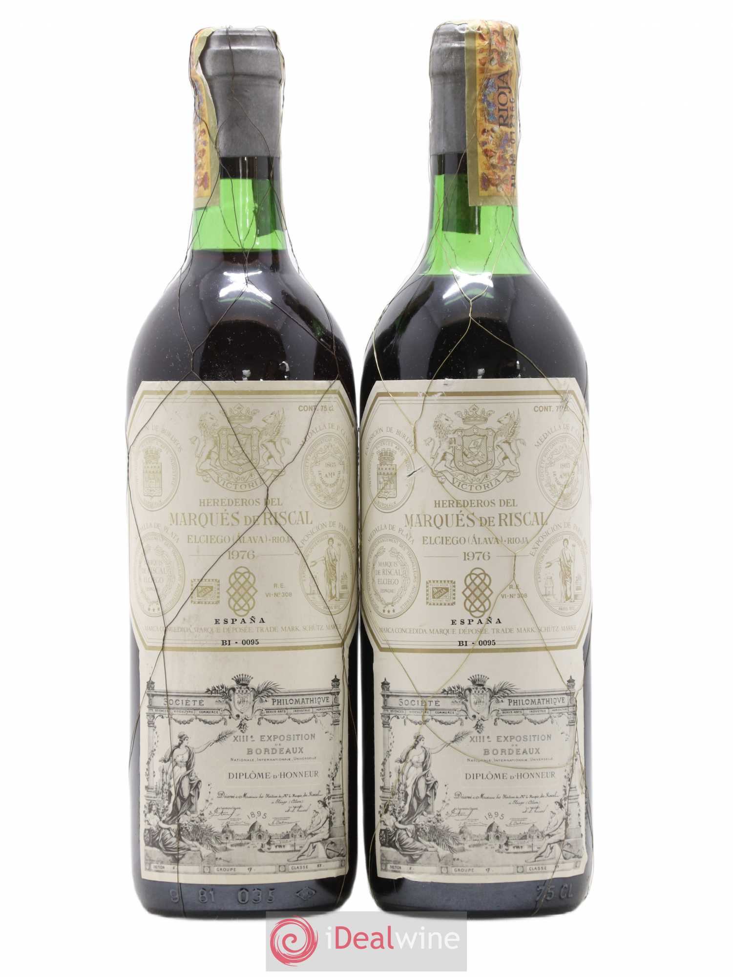Rioja DOCA Reserva Marqués de Riscal 1976 - Posten von 2 Flaschen - 0