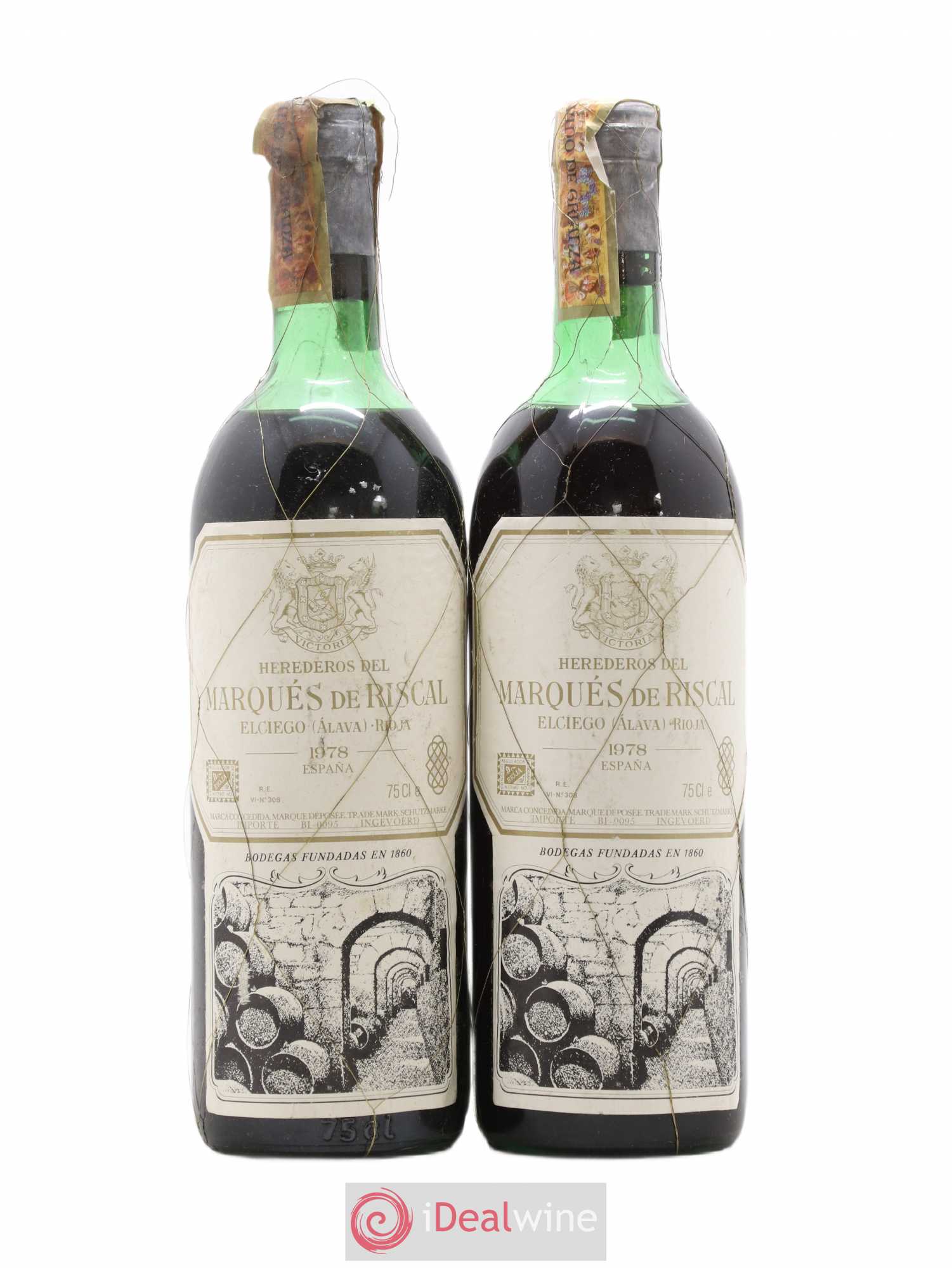 Rioja DOCA Reserva Marqués de Riscal 1978 - Posten von 2 Flaschen - 0