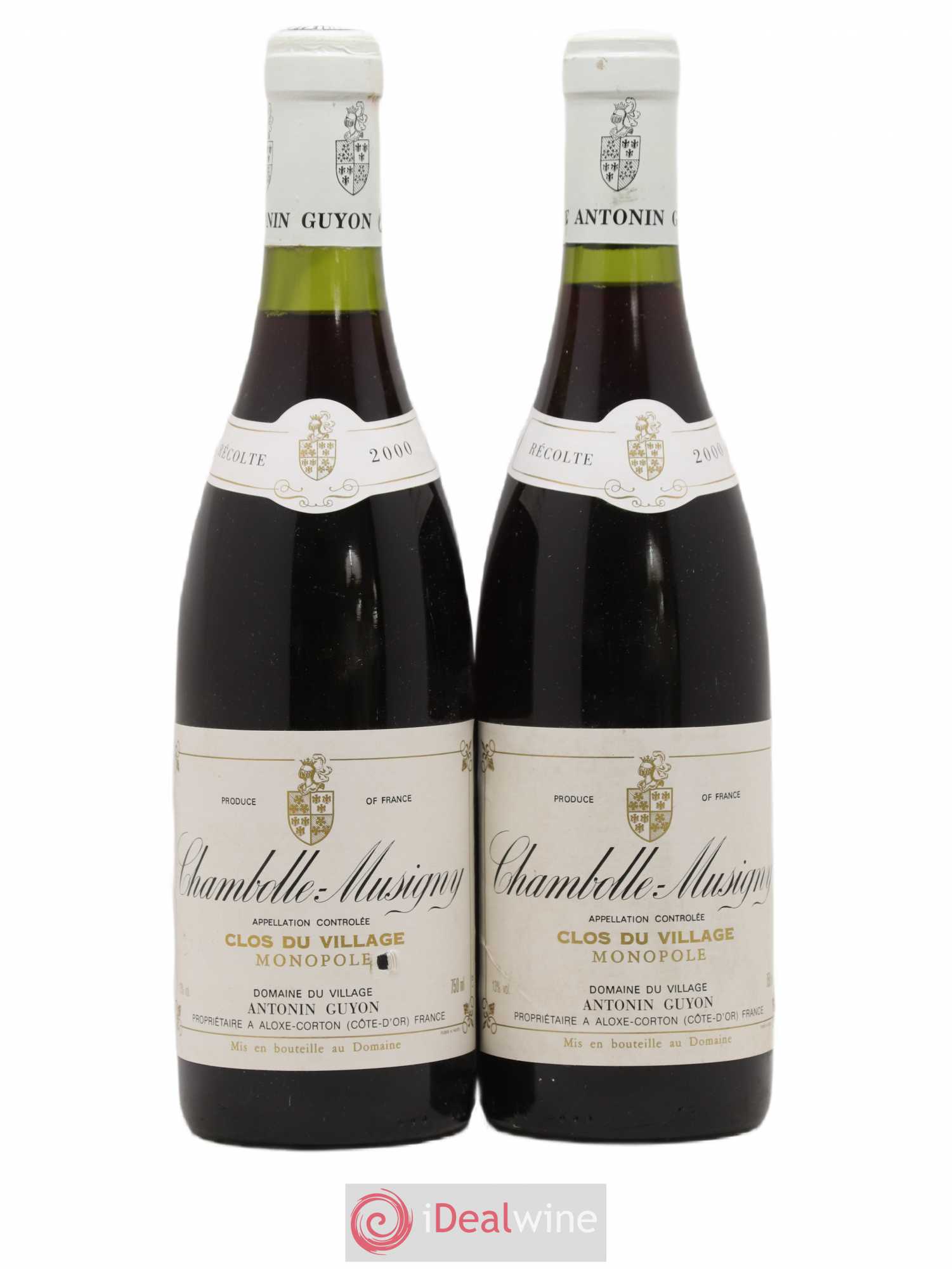 Chambolle-Musigny Clos Du Village Antonin Guyon 2000 - Posten von 2 Flaschen - 0