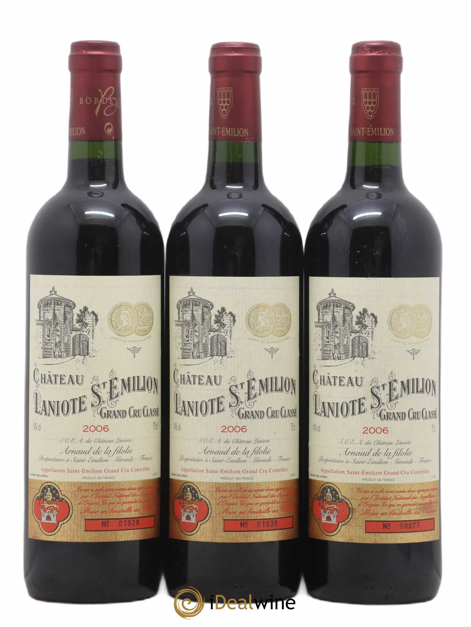 Château Laniote Grand Cru Classé 2006 - Lot de 3 bouteilles - 0