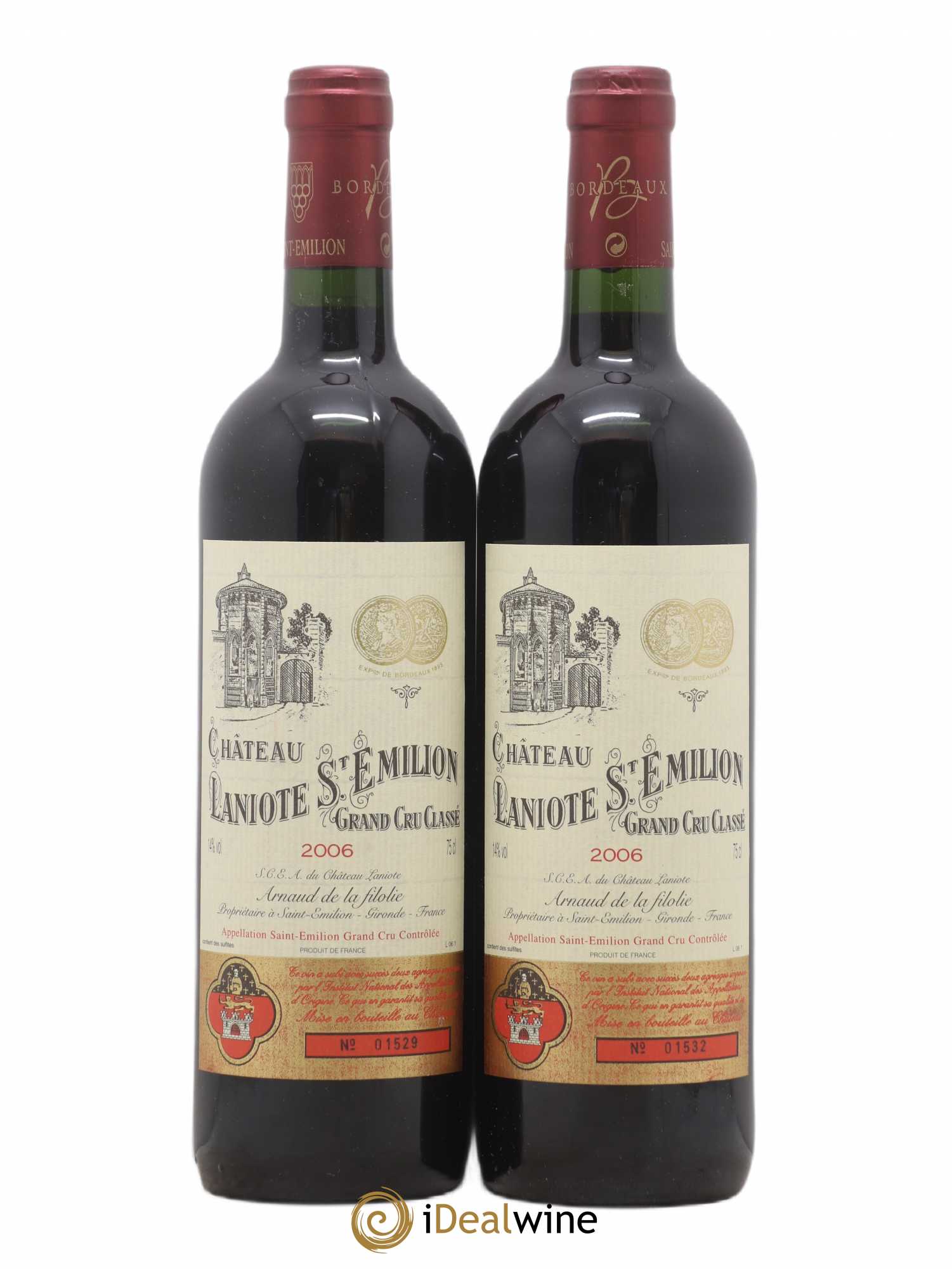 Château Laniote Grand Cru Classé 2006 - Lot de 2 bouteilles - 0