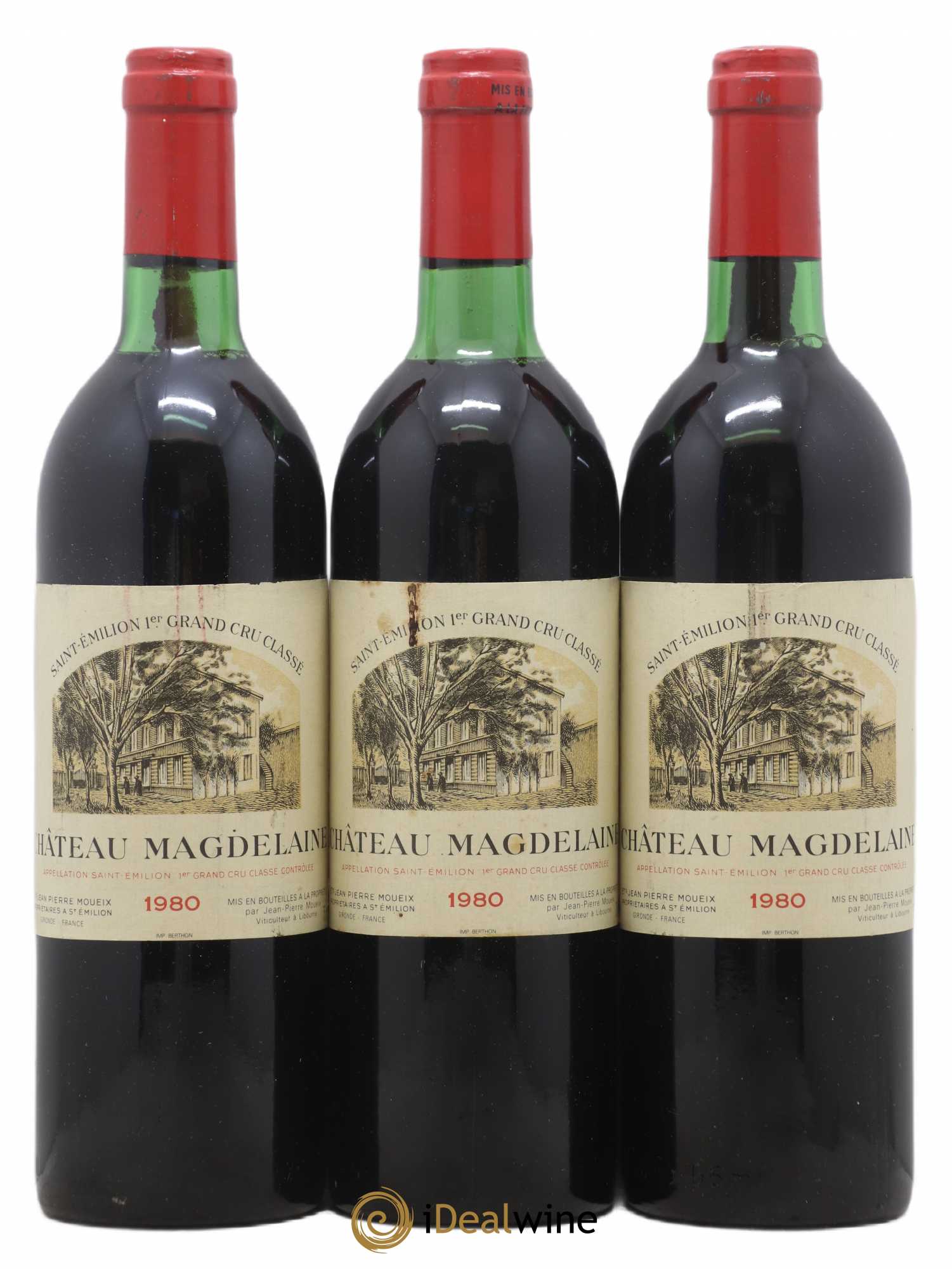 Château Magdelaine 1980 - Lot de 3 bouteilles - 0