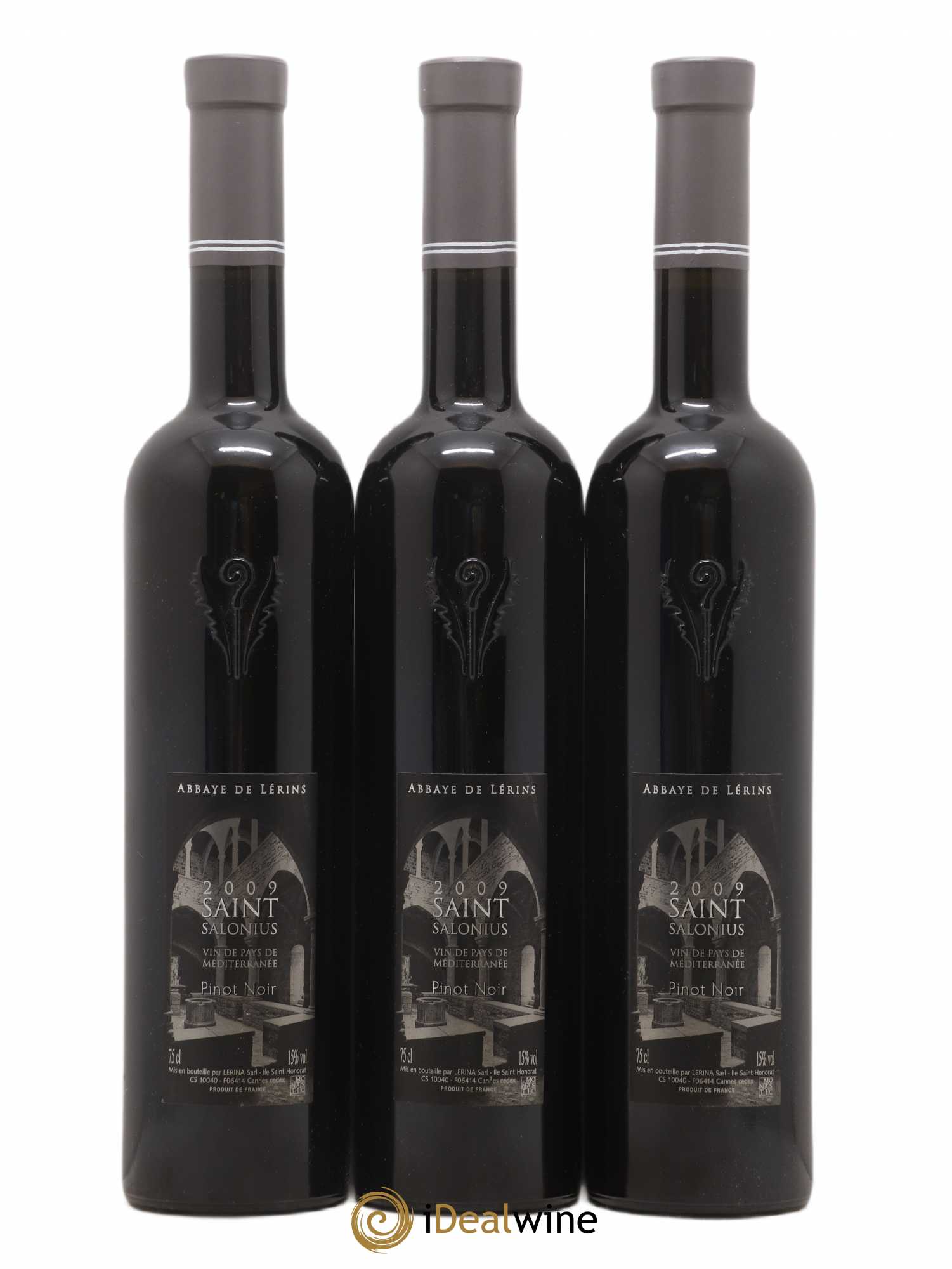 Méditerranée Pinot Noir Abbaye de Lerins Saint Salonius 2009 - Posten von 3 Flaschen - 0