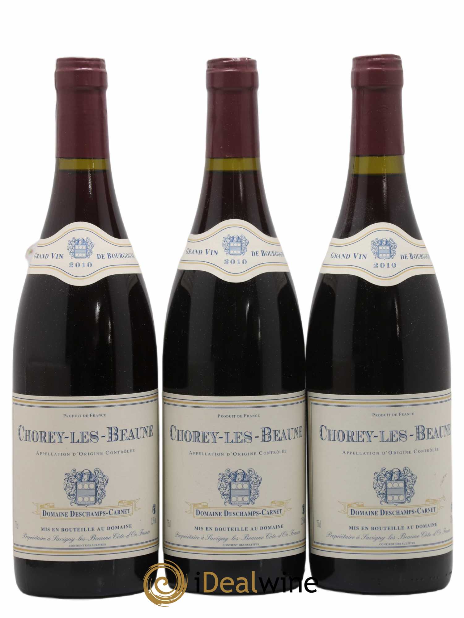 Chorey-lès-Beaune Domaine Deschamps Carnet 2010 - Posten von 3 Flaschen - 0