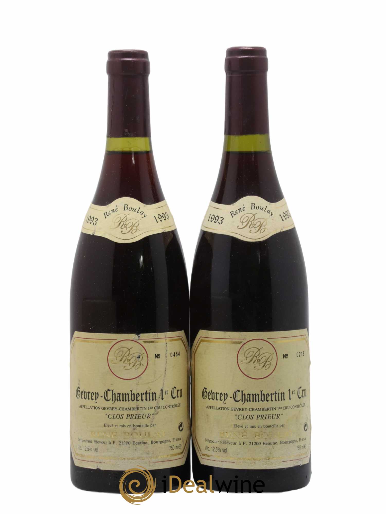 Gevrey-Chambertin 1er Cru Clos Prieur Rene Boulay 1993 - Lot de 2 bouteilles - 0