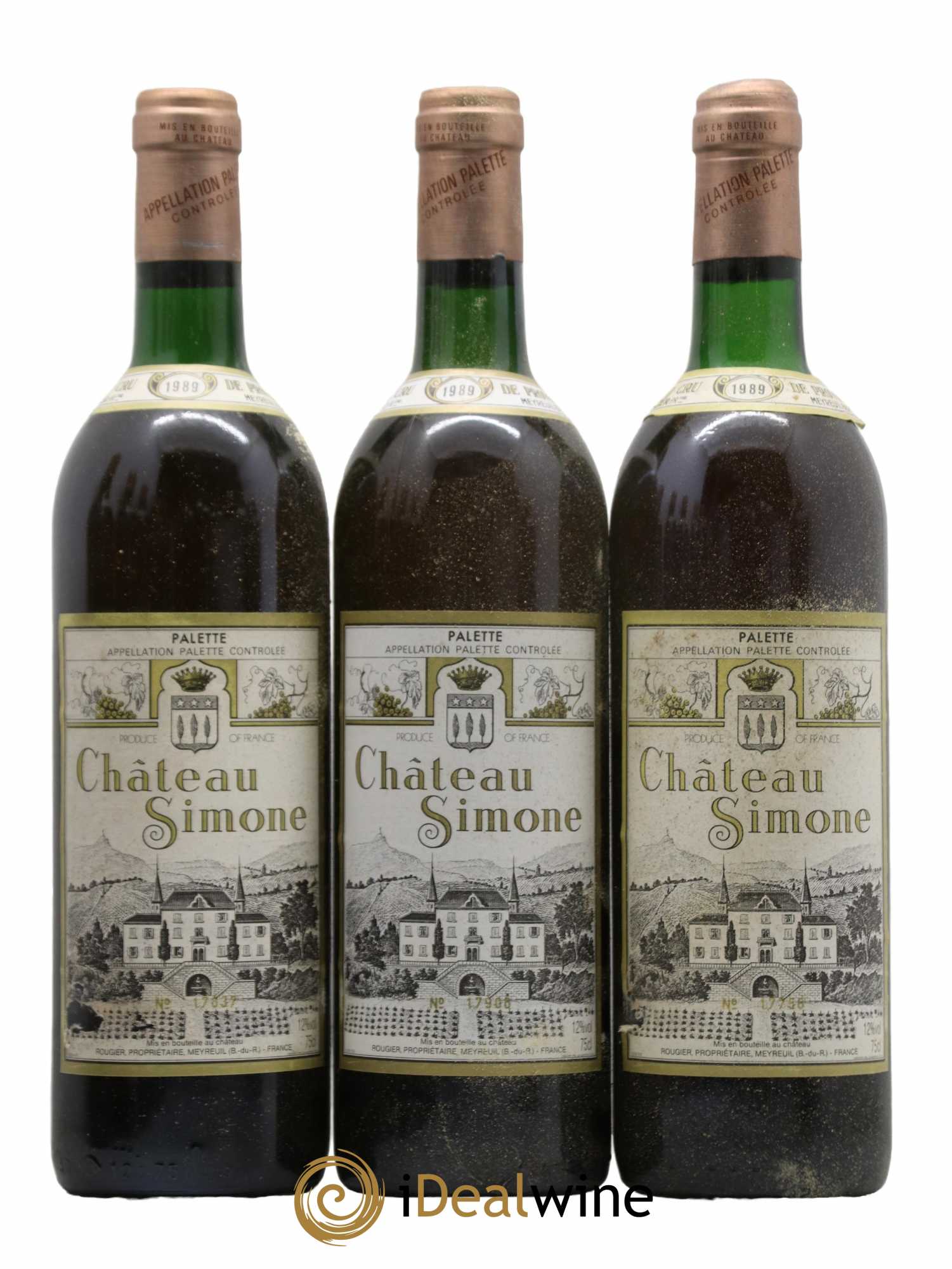 Palette Château Simone Famille Rougier 1989 - Lot de 12 bouteilles - 1