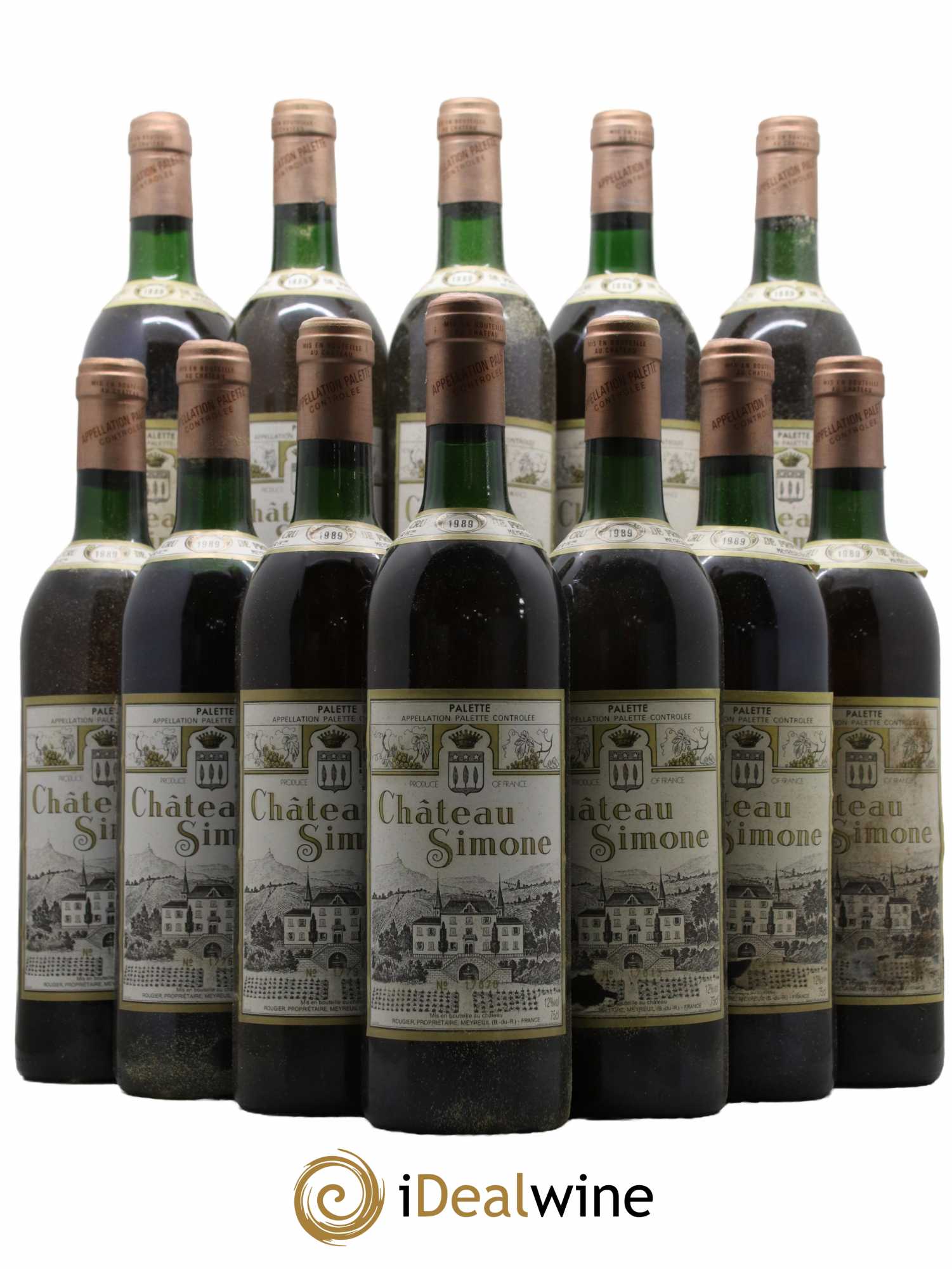 Palette Château Simone Famille Rougier 1989 - Lot de 12 bouteilles - 0