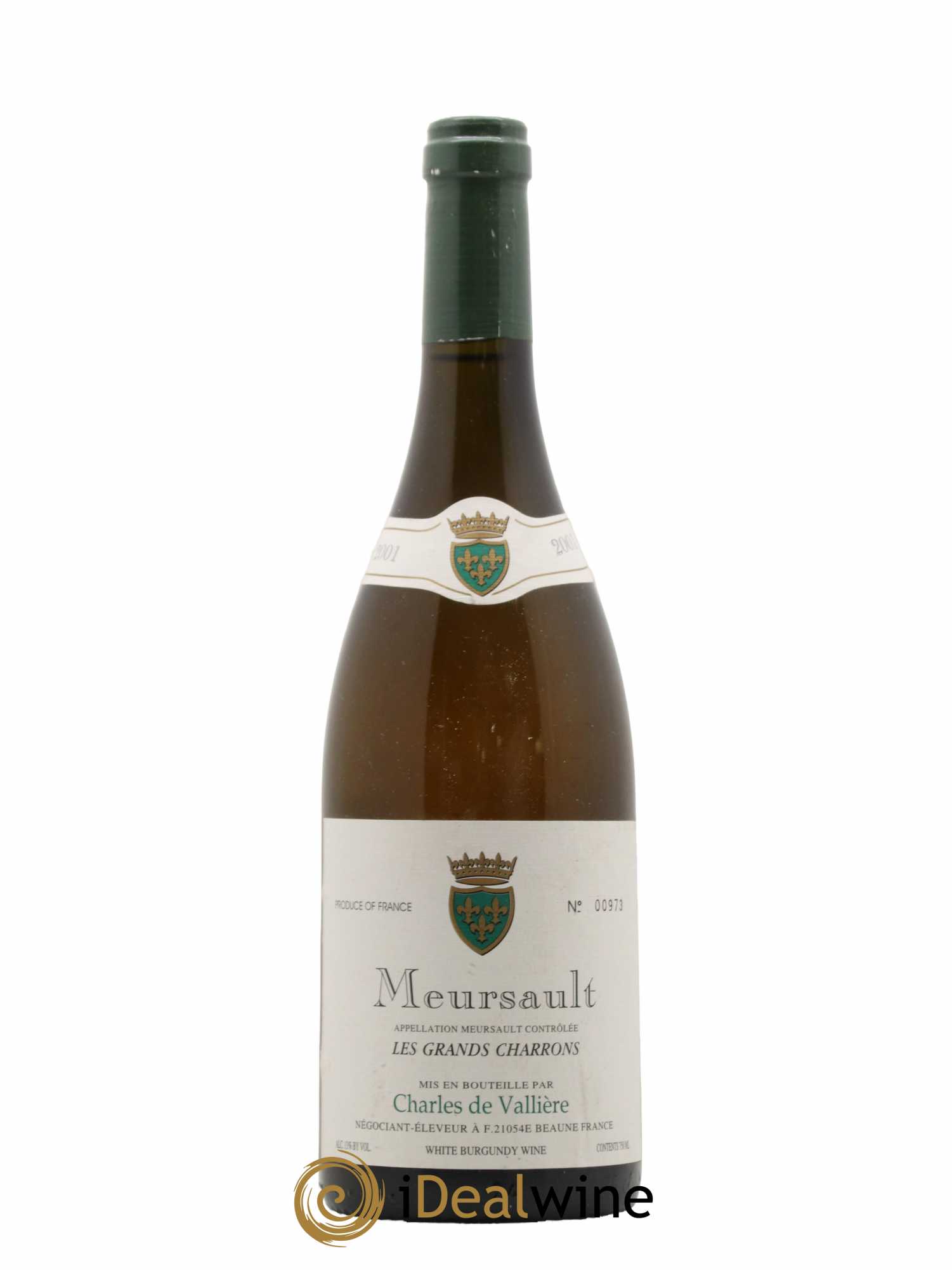 Meursault 1er Cru Les Grands Charrons Charles de Vallière 2001 - Lot of 1 bottle - 0