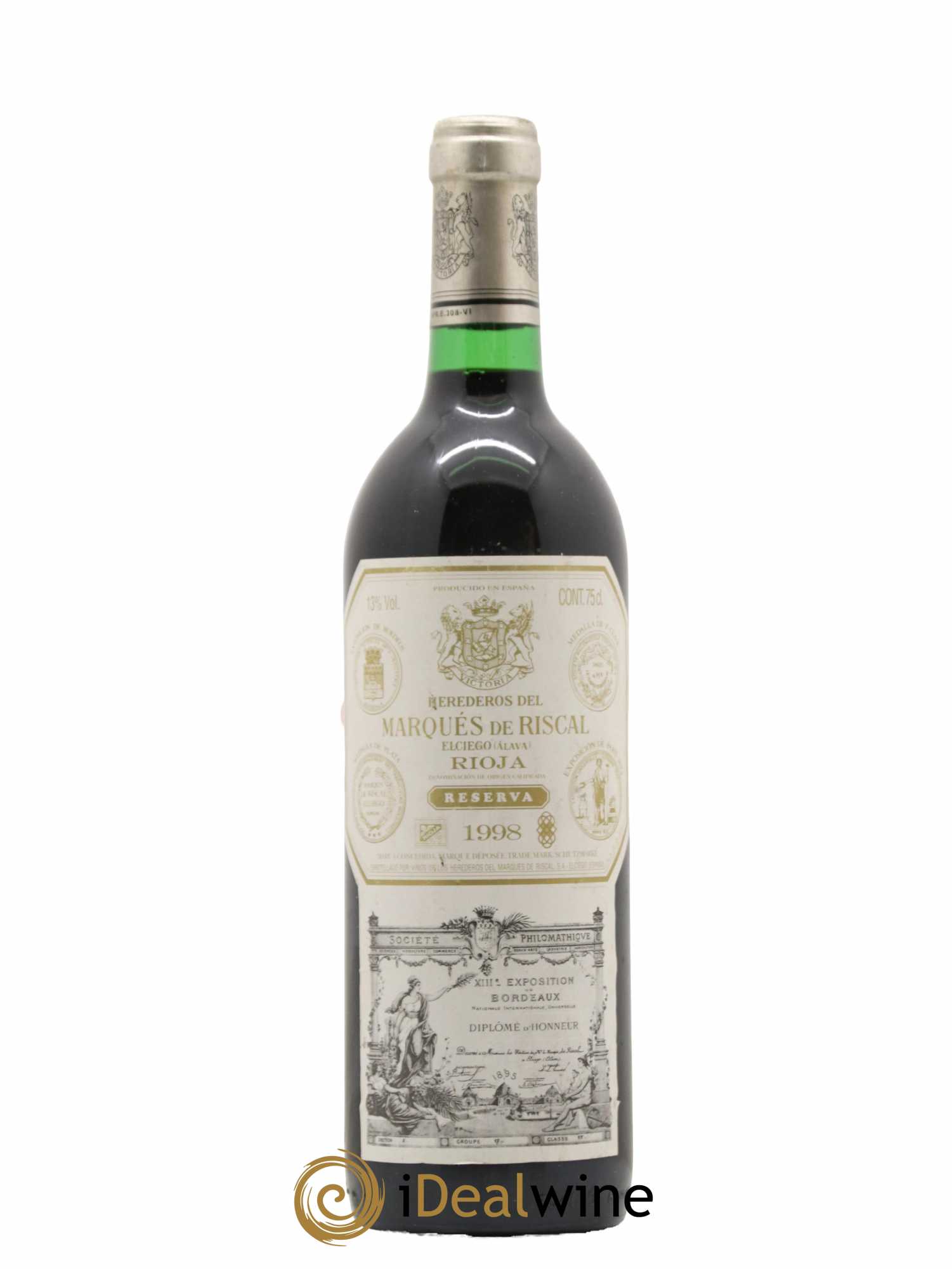 Rioja DOCA Reserva Marqués de Riscal 1998 - Lotto di 1 bottiglia - 0