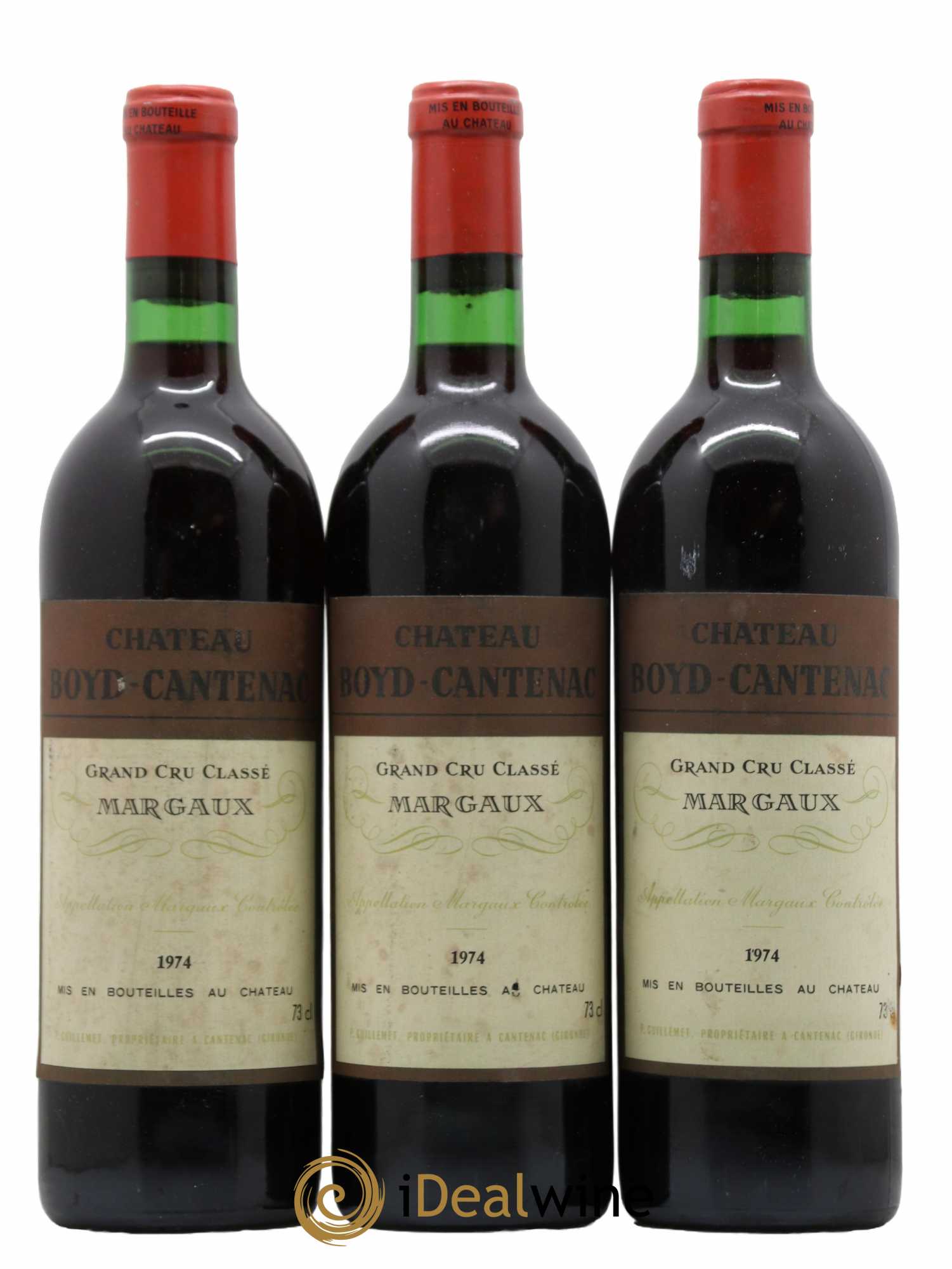 Château Boyd Cantenac 3ème Grand Cru Classé 1974 - Lot de 3 bouteilles - 0