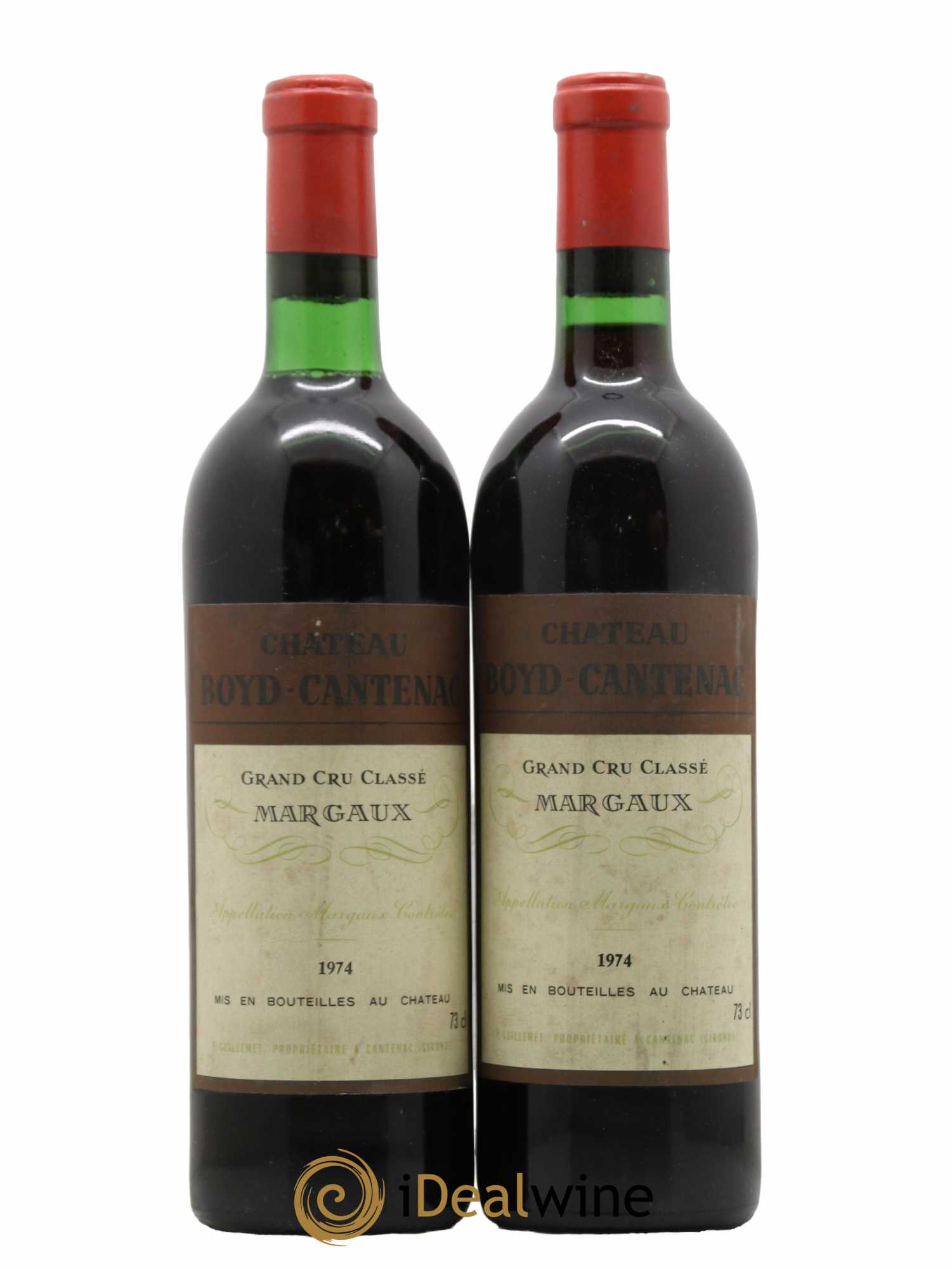 Château Boyd Cantenac 3ème Grand Cru Classé 1974 - Lot de 2 bouteilles - 0