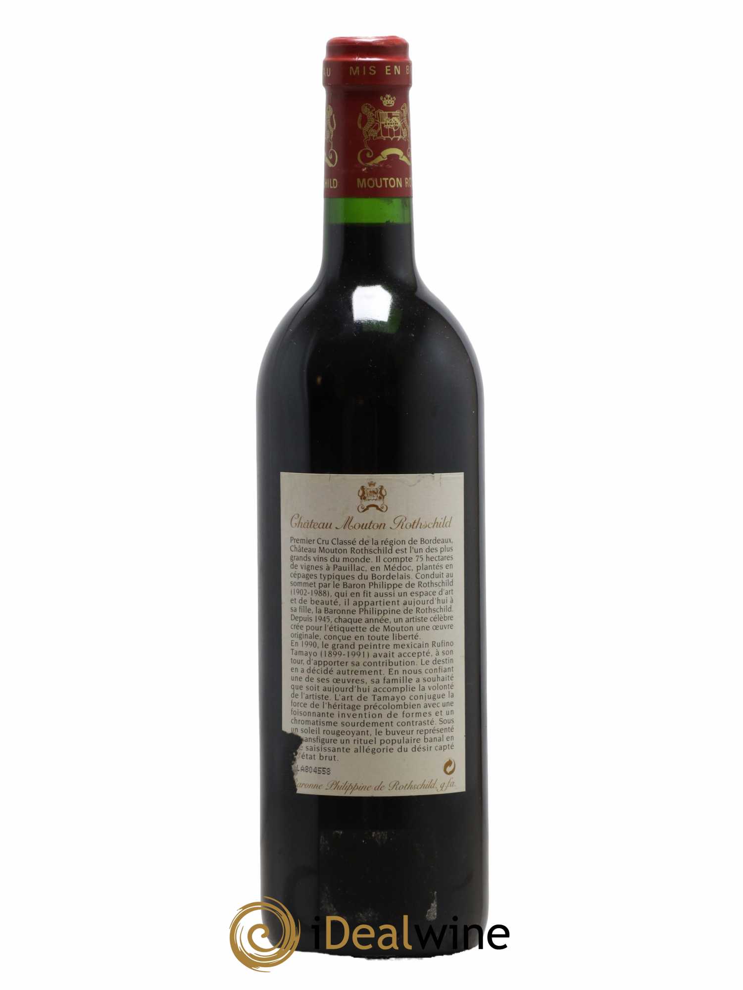 Château Mouton Rothschild 1er Grand Cru Classé 1998 - Lot de 1 bouteille - 1