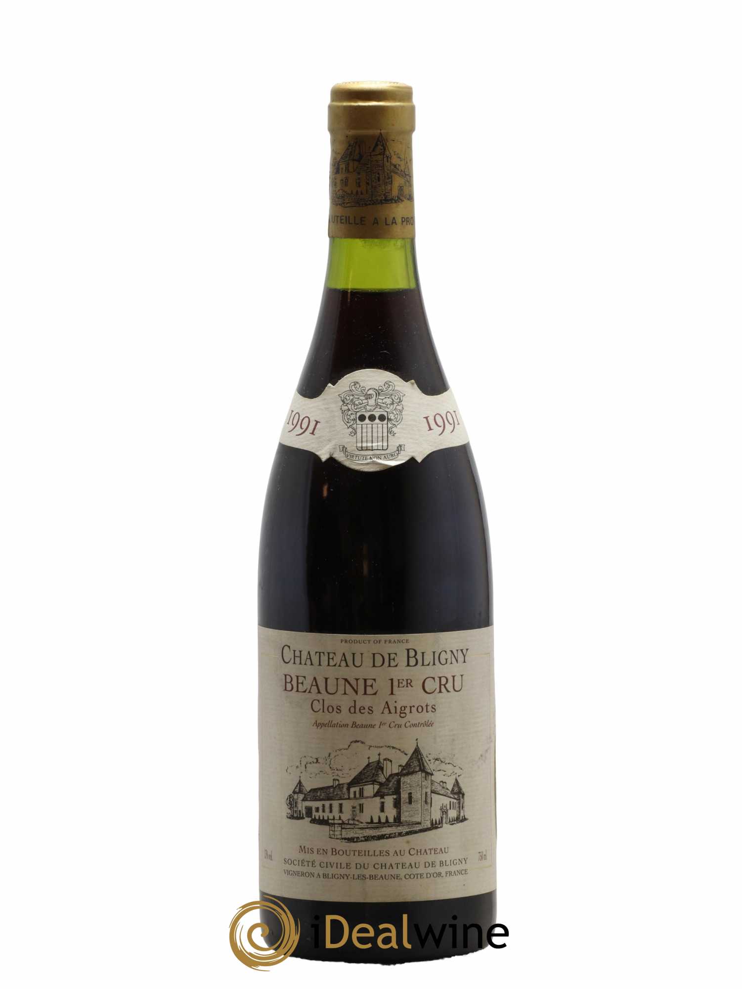 Beaune 1er Cru Clos des Aigrots Château de Bligny 1991 - Lot de 1 bouteille - 0
