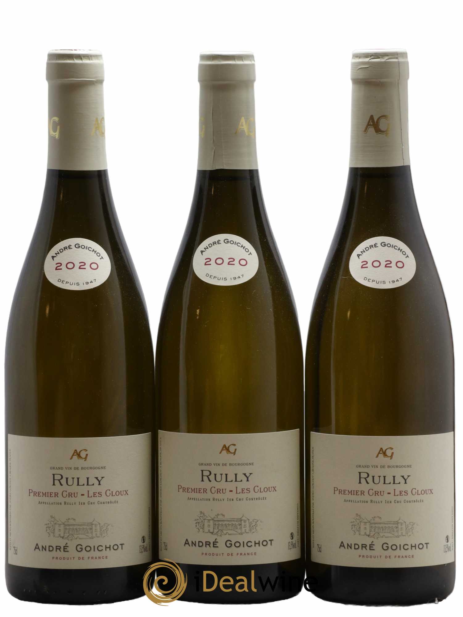 Rully 1er Cru Les Cloux André Goichot 2020 - Lot de 3 bouteilles - 0