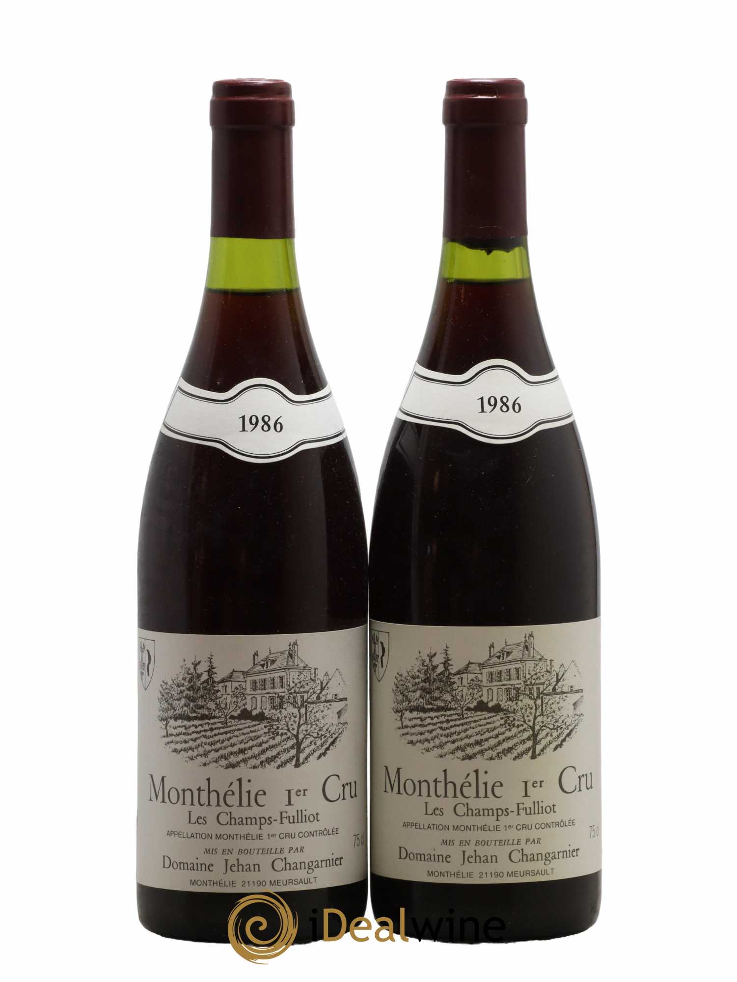 Monthélie 1er Cru Les Champs Fulliot Domaine Changarnier 1986 - Lot de 2 bouteilles - 0