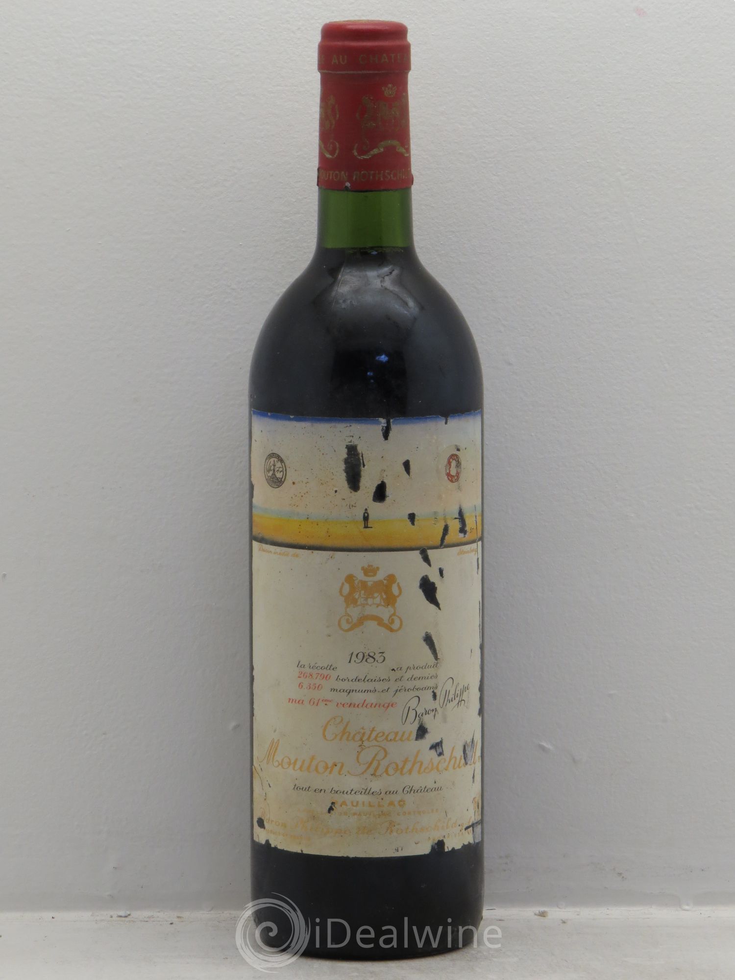 Château Mouton Rothschild 1er Grand Cru Classé 1983 - Lot de 1 bouteille - 0