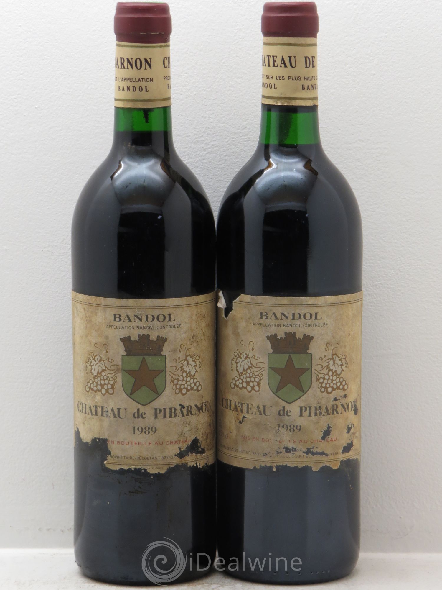 Bandol Château de Pibarnon Comte de Saint-Victor 1989 - Lot de 2 bouteilles - 0